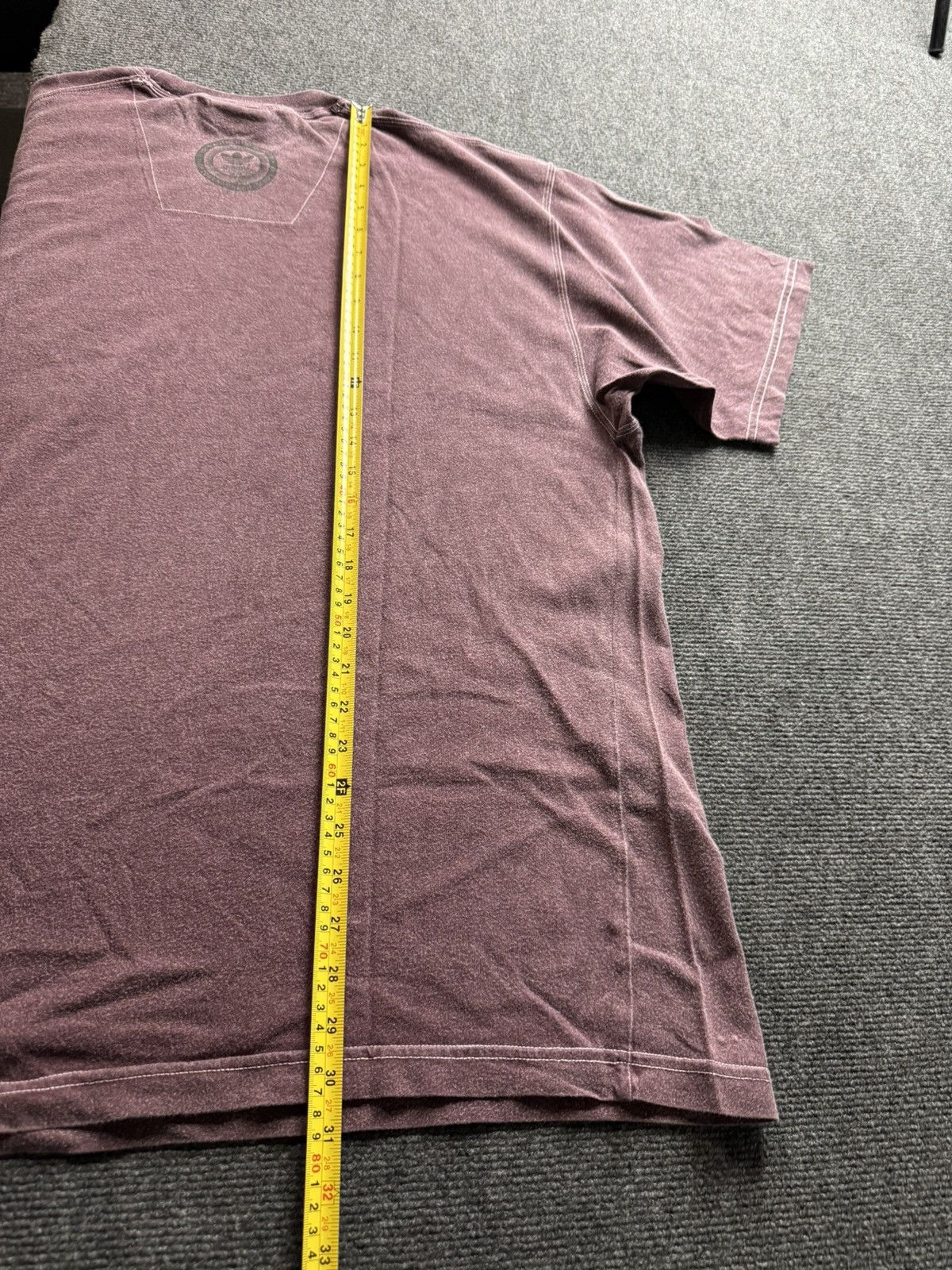 Adidas 90s Vintage Adidas Trefoil Pocket T Shirt Burgundy Washed L Size US L / EU 52-54 / 3 - 16 Thumbnail