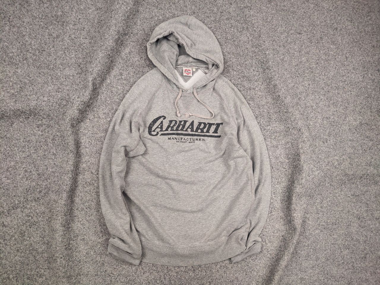 Carhartt Carhartt Union Made Gray Detroit Logo Hoodie Vintage Style Size US S / EU 44-46 / 1 - 1 Thumbnail