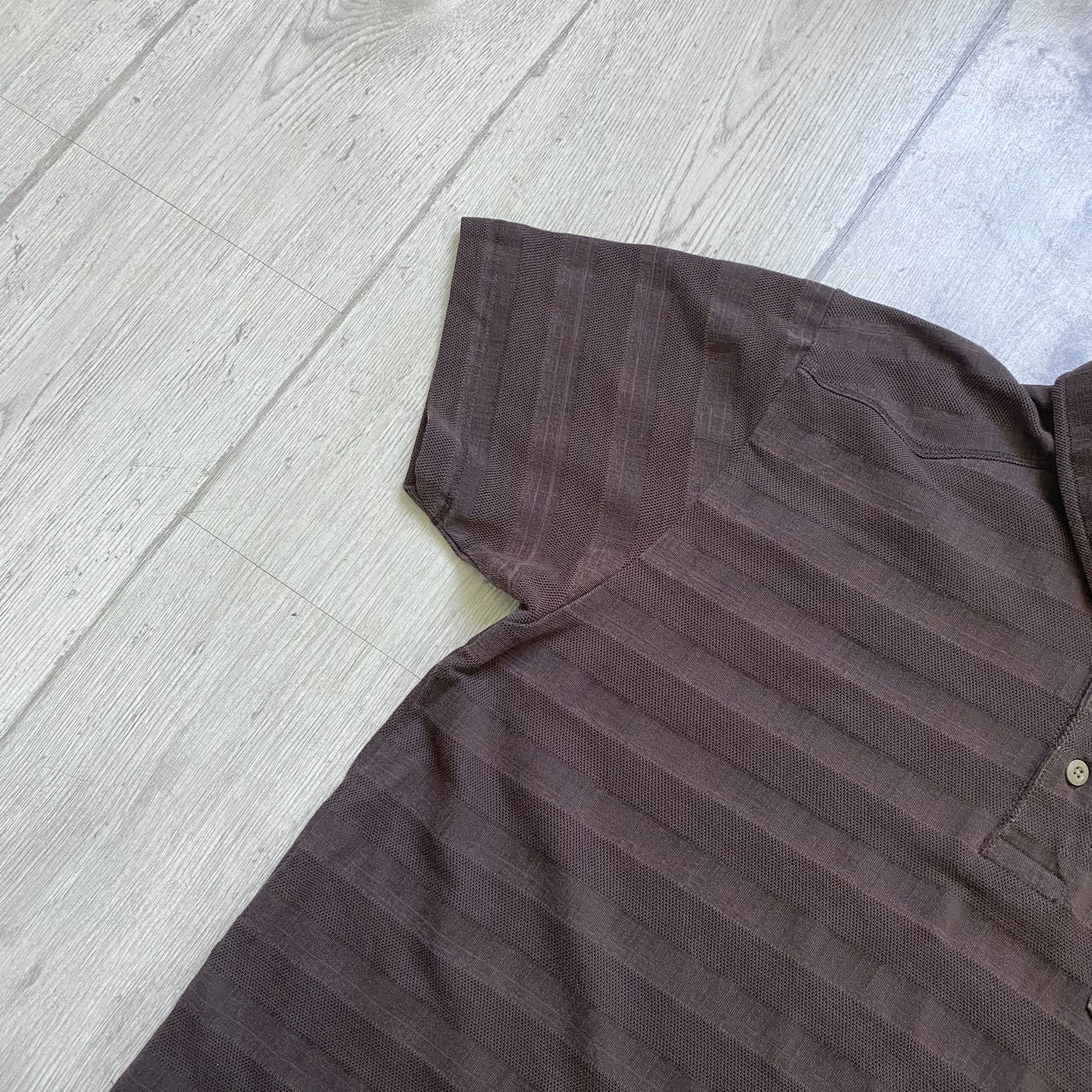 Nike 🤎 Vinage Nike Polo tee Brown 90s silver tags Swoosh Size US M / EU 48-50 / 2 - 6 Thumbnail