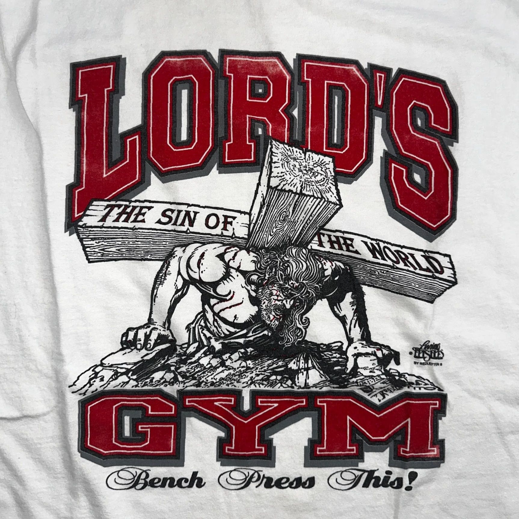 Vintage VINTAGE 90s Jesus Graphic T-Shirt Men 2XL White Crew Neck Short Sleeve Gospel Rap Band Size US XXL / EU 58 / 5 - 2 Thumbnail