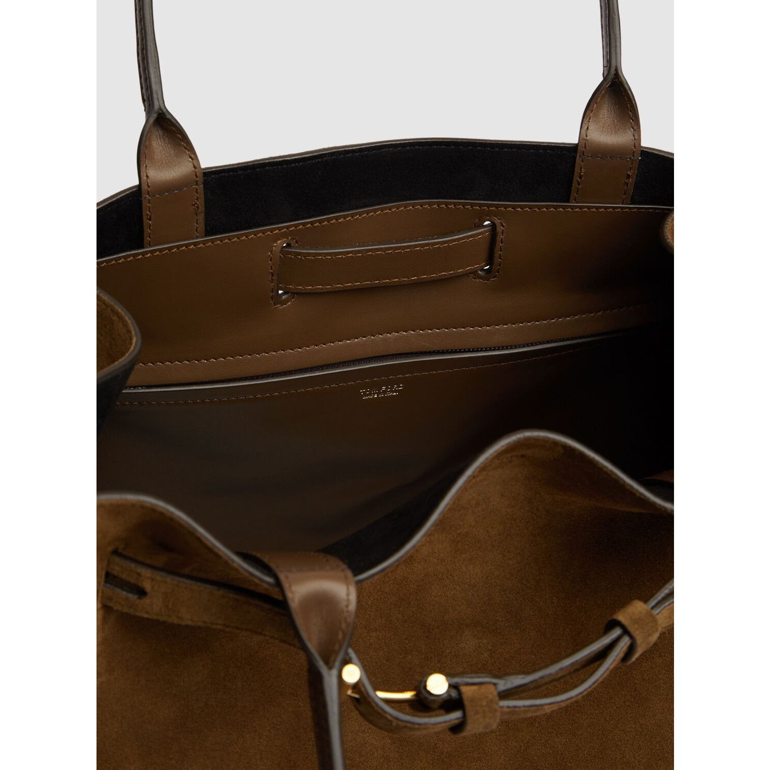 Tom Ford TOM FORD Audrey Medium Whiskey Suede Tote Bag New Size ONE SIZE - 4 Thumbnail
