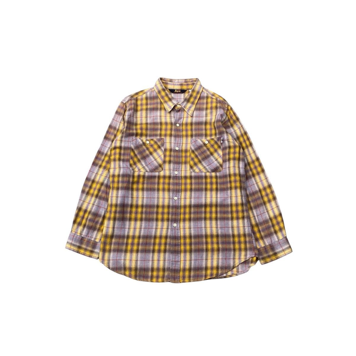 Bape A Bathing Ape Heavy Weight Flannel Shirt Size US XL / EU 56 / 4 - 1 Thumbnail