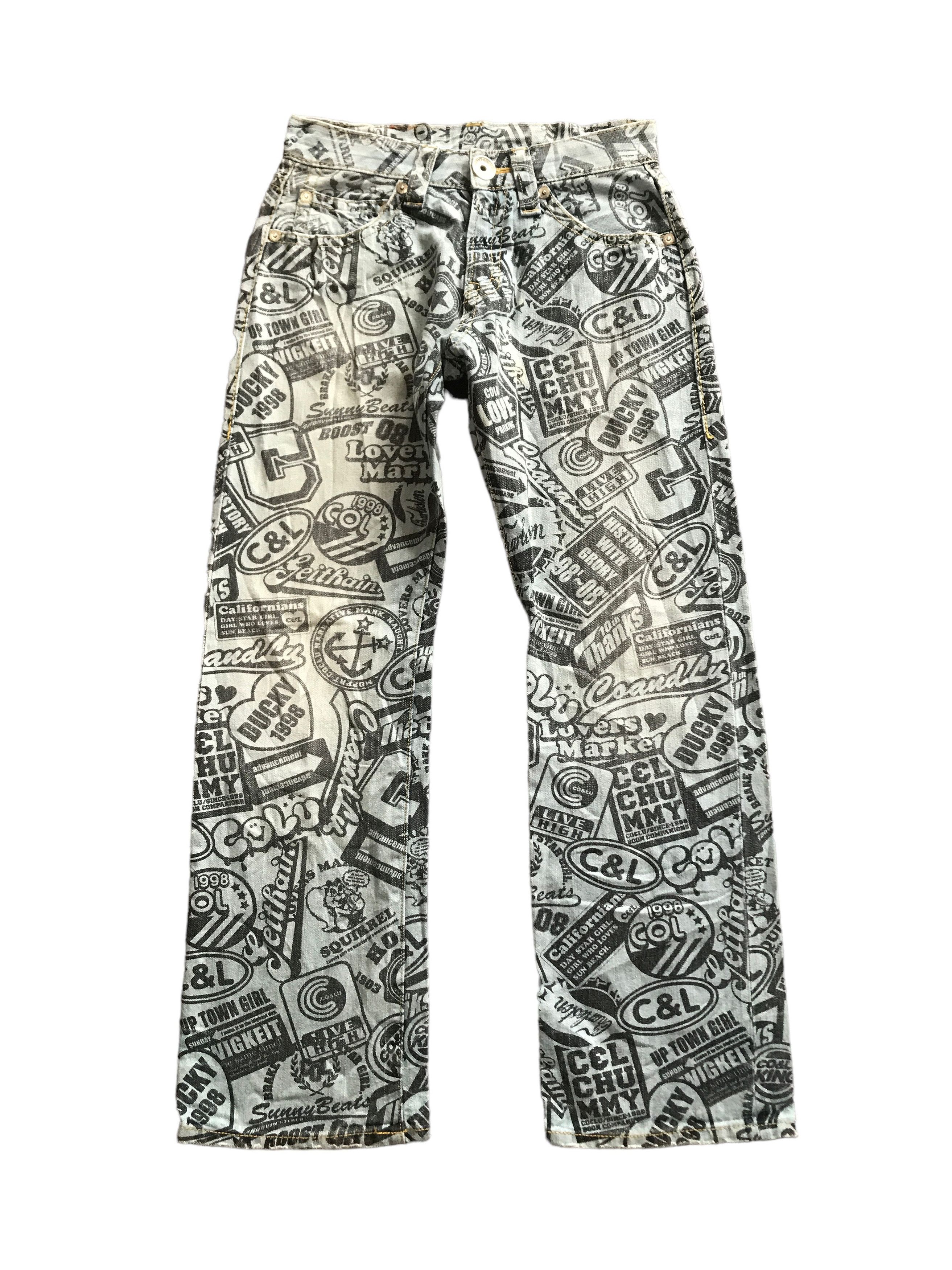 Co&Lu printed jeans hysteric glamour inspired japanese brand