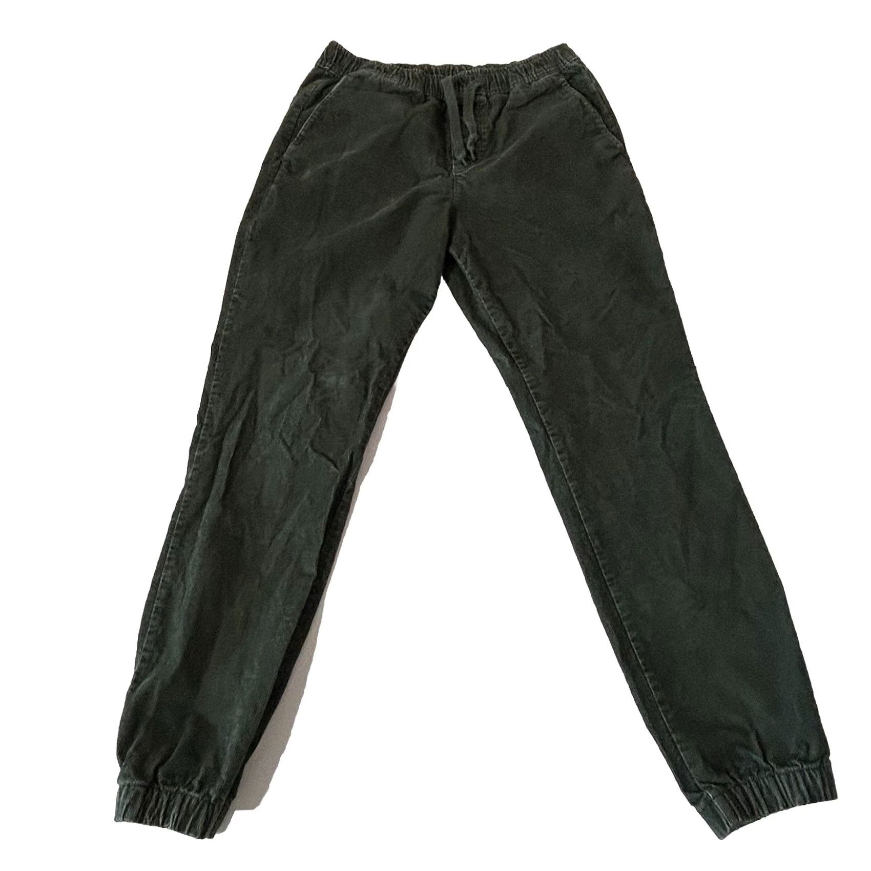 Gap Gap Corduroy Pants Women Small Green Drawstring Elastic Waist Pockets Modern 28in Inseam Size 28" / US 6 / IT 42 - 2 Thumbnail