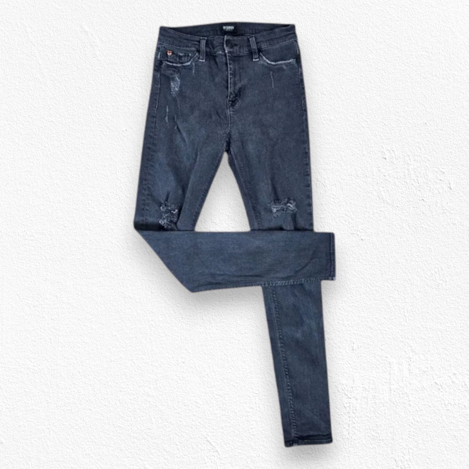 Nico Black Distressed Super Skinny Jeans Size 28