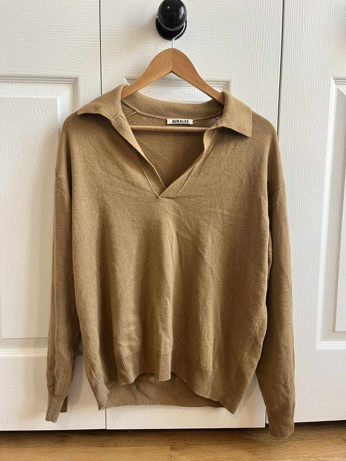 Auralee AURALEE Open-Collar Cashmere and Silk-Blend Polo Shirt Size US M / EU 48-50 / 2 - 1 Thumbnail