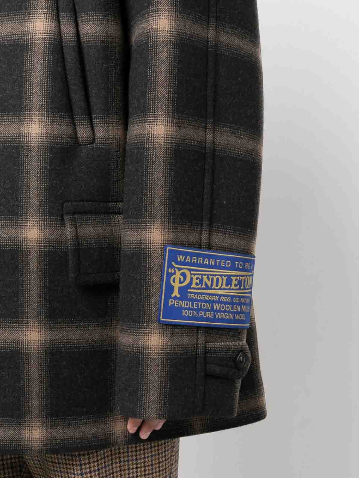 Maison Margiela o1loc1c1125 Double-breasted Coat in Black/Beige Size US M / EU 48-50 / 2 - 4 Thumbnail