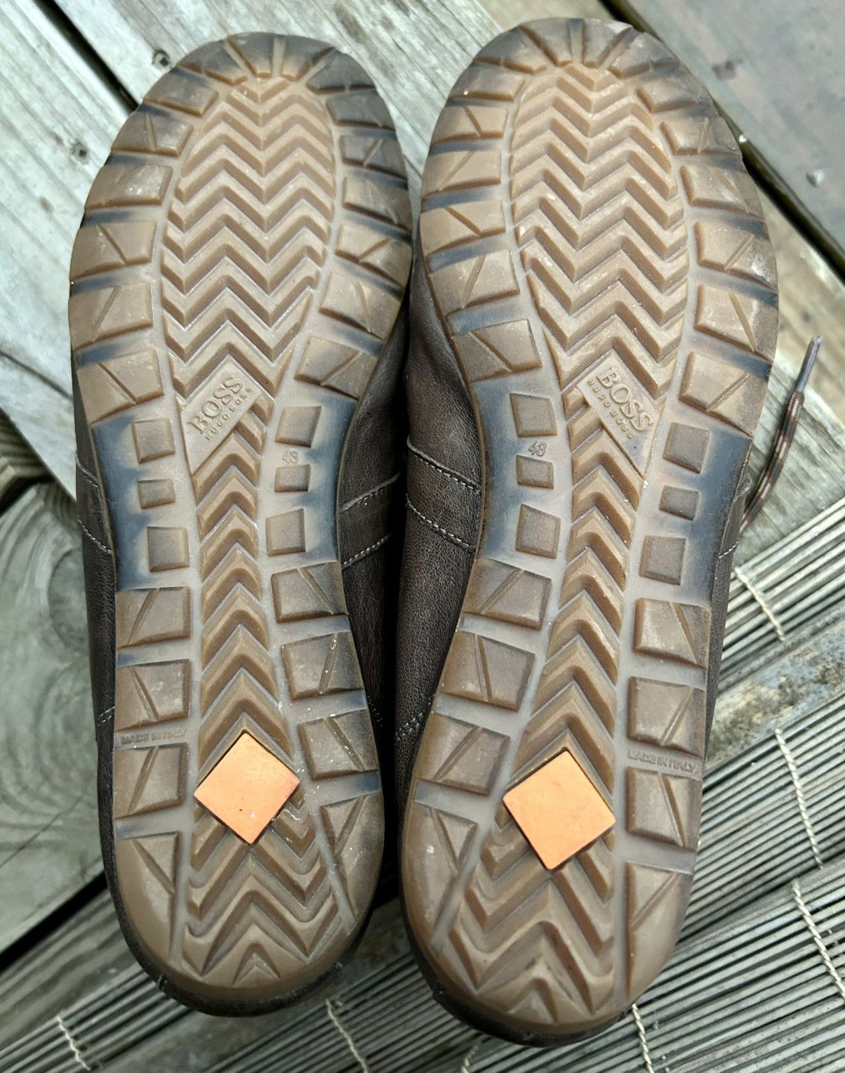 Branded Leather × Hugo Boss Hugo Boss Leather Lace-Up Boots size 43 Made in Italy Size US 10 / EU 43 - 7 Thumbnail