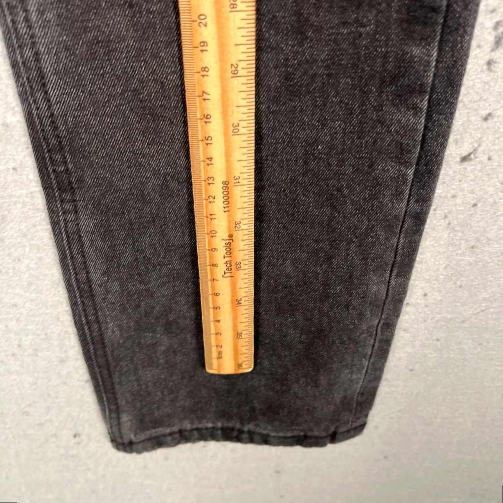 Vintage Motel Denim Womens 30 Black High-Waisted Straight-Leg Jeans 100% Cotton Size 30" / US 8 / IT 44 - 6 Thumbnail