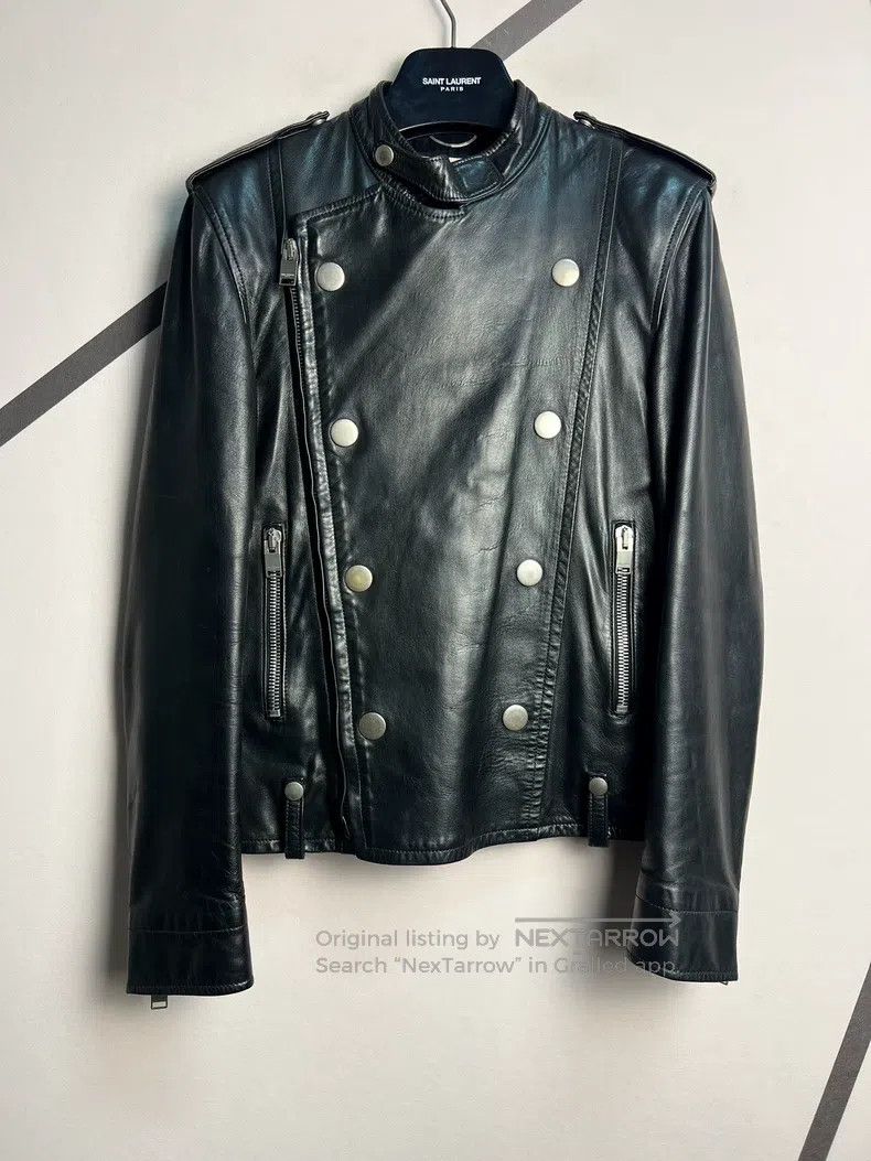 Saint Laurent Paris Saint Laurent Paris Lamb Leather Lapel Double-breasted Bik Size US M / EU 48-50 / 2 - 1 Thumbnail
