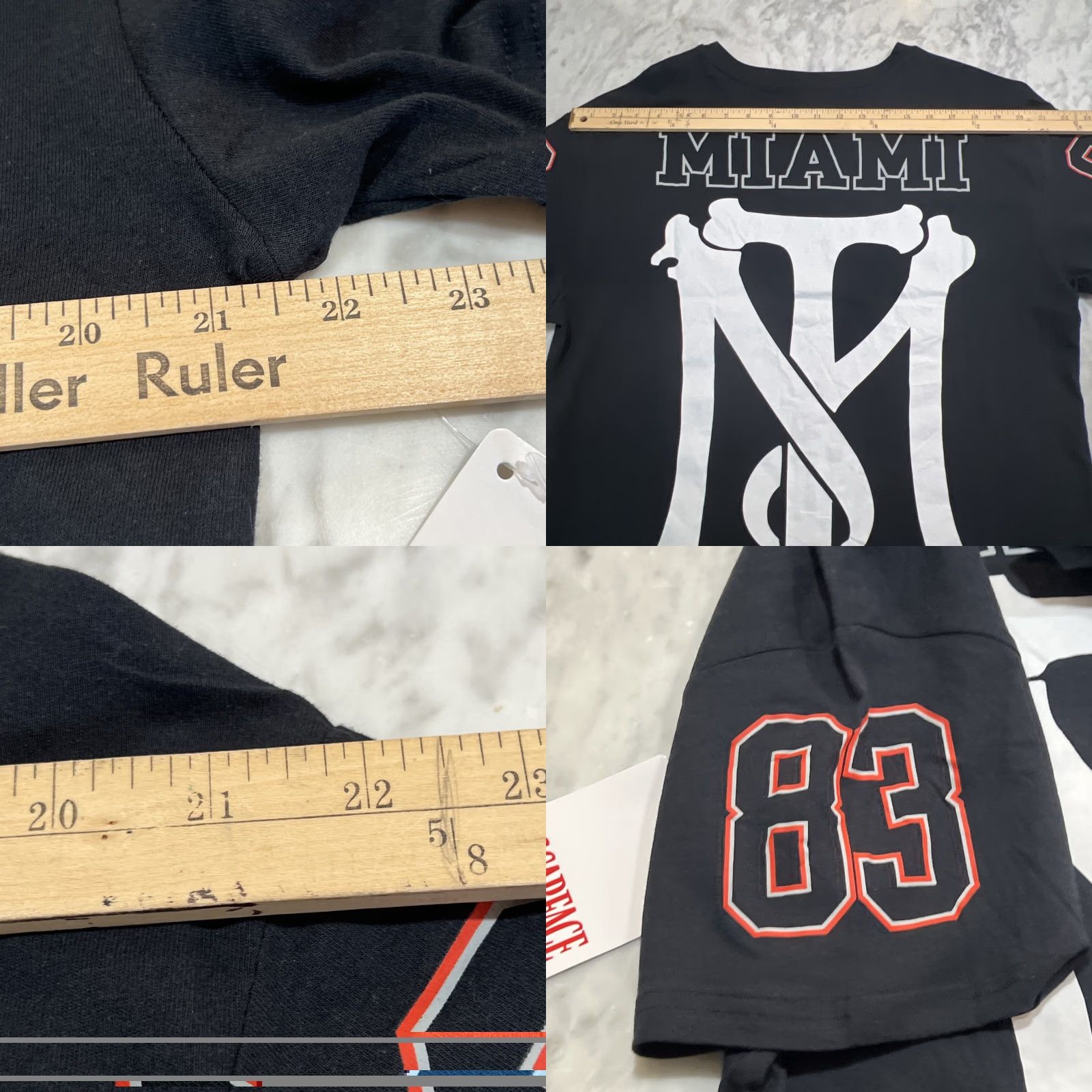 Vintage Scarface Tony Montana Graphic T-Shirt Men M ‘83 On Sleeves Miami Back NWT Shirt Men M Black Graphic Print 80s Movie Tony Montana NWT Size US M / EU 48-50 / 2 - 9 Thumbnail