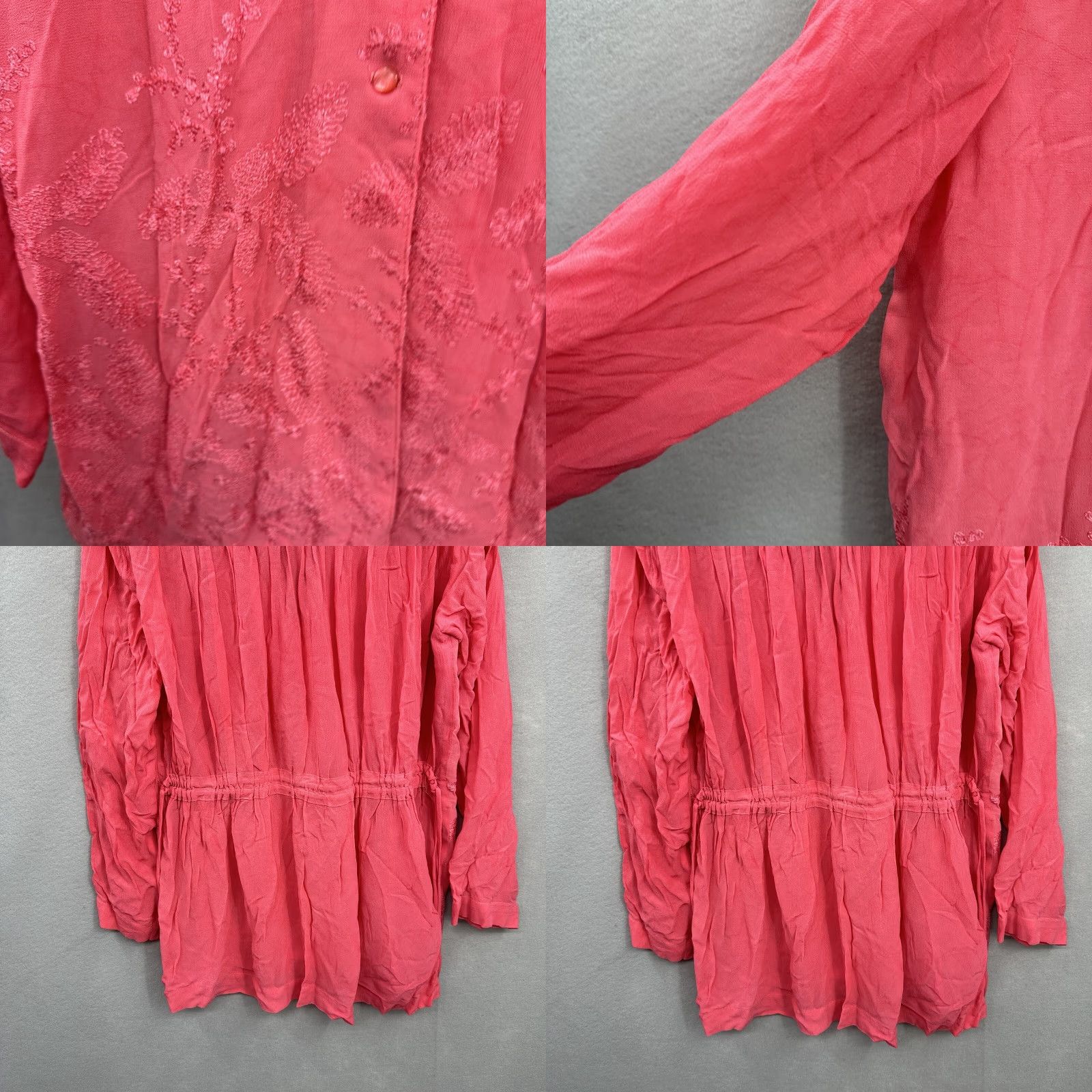 Vintage VINTAGE Dorothy Schoelen Shirt Womens L Pink 90s Vintage Boho Kimono Embroidered Y2K Platinum By Dorothy Schoelen Artsy Jacket Quiet Luxury Size L / US 10 / IT 46 - 8 Thumbnail