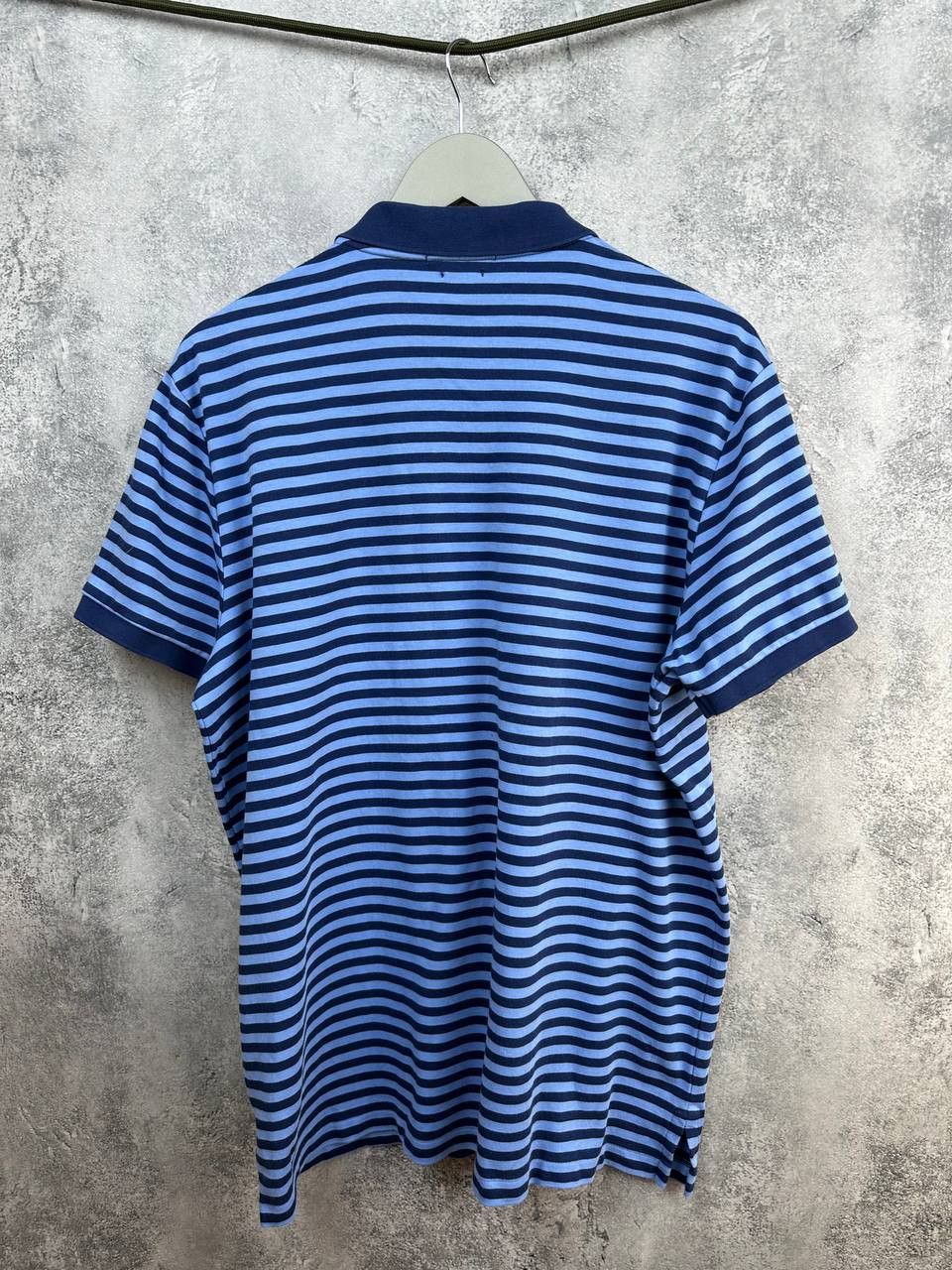 Polo Ralph Lauren Polo Ralph Lauren Striped Polo Shirt Navy Custom Slim Fit Size US XL / EU 56 / 4 - 2 Thumbnail