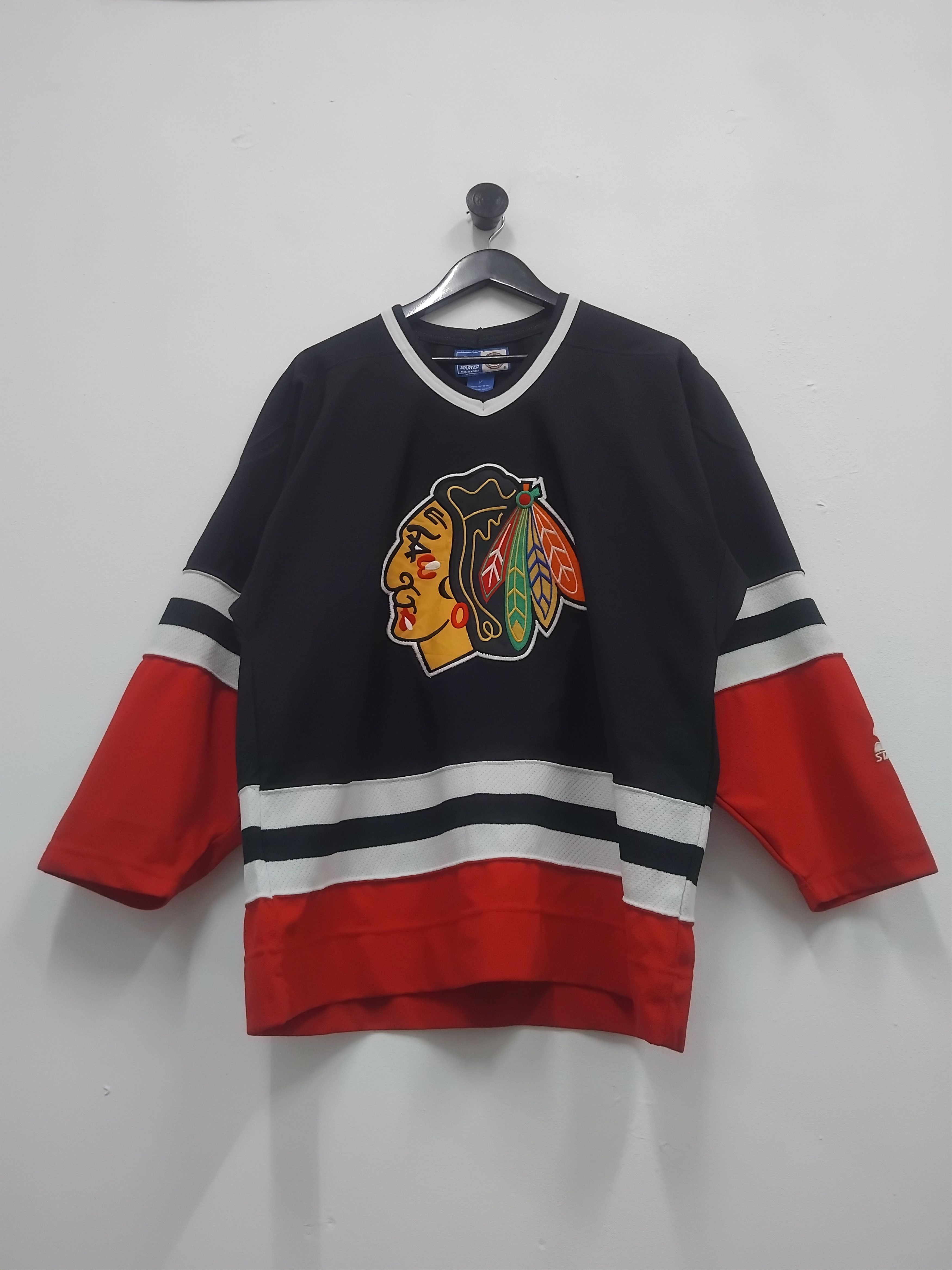 Blackhawk! Vintage BLACKHAWKS nhl starter Jersey Size US M / EU 48-50 / 2 - 10 Thumbnail