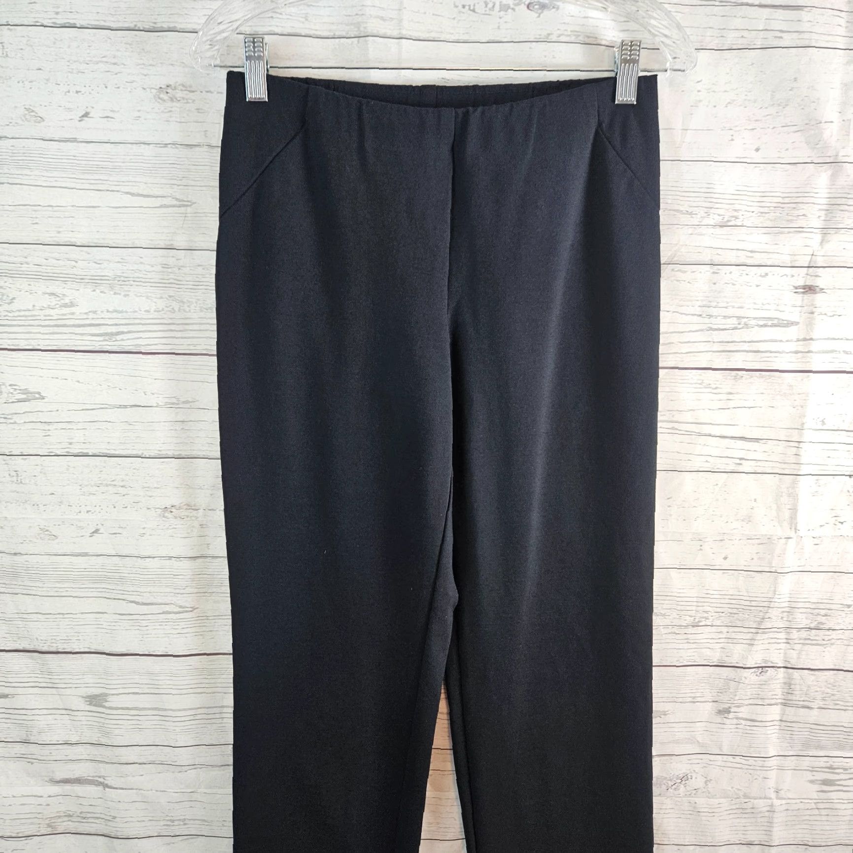 J. Jill J Jill Womens Pants Sz XS Ponte Slim Leg Solid Black Pull On Mid Rise Size 26" / US 2 / IT 38 - 2 Thumbnail