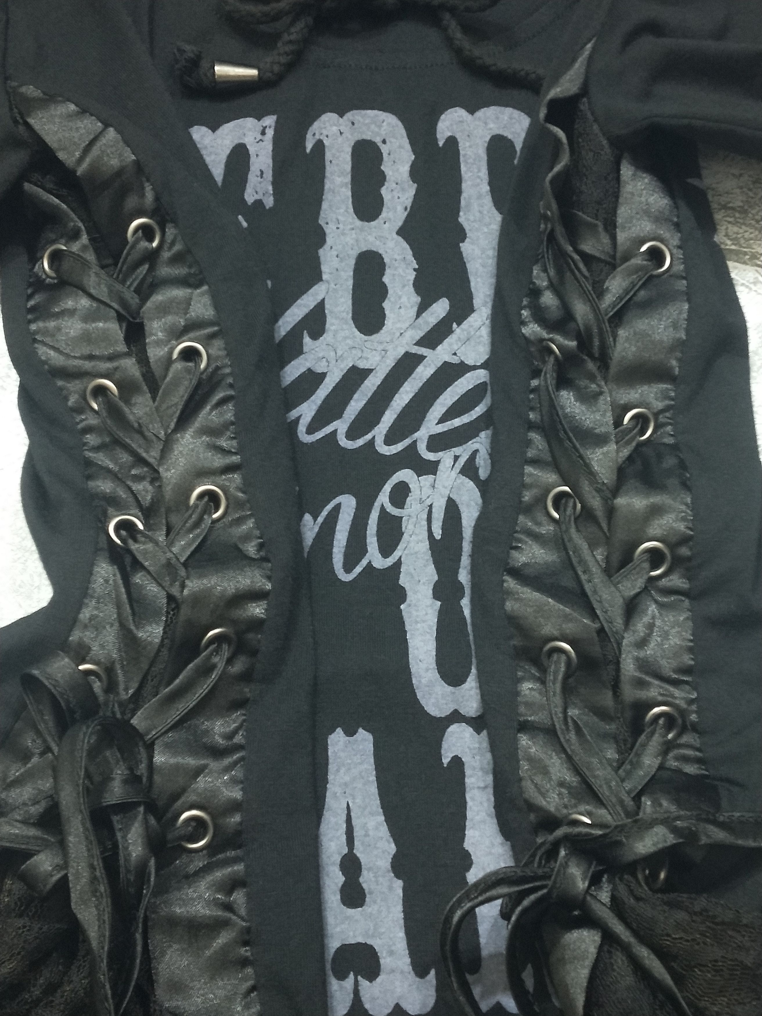 Seditionaries Ghost Of Harlem Lace Up Hoodie - Gothic Punk Style Size M / US 6-8 / IT 42-44 - 7 Thumbnail
