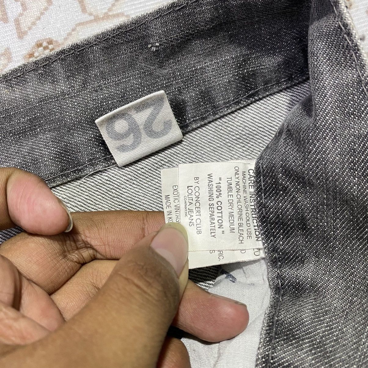 If Six Was Nine × Le Grande Bleu (L.G.B.) 2000s Y2K Lolita Jeans Crossback Grey Washed Jeans Size US 30 / EU 46 - 8 Thumbnail