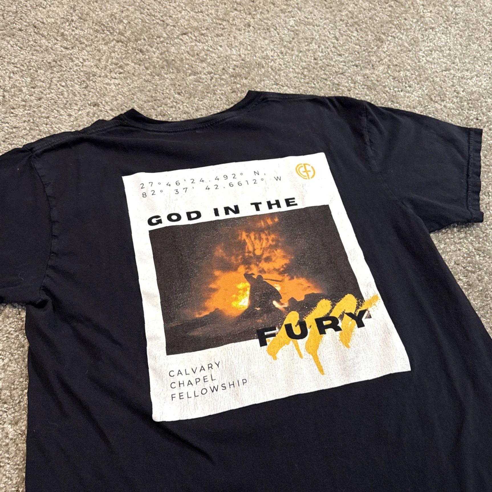 Comfort Colors God in the Silence Fury Calvary Chapel Jesus Christ God Religion T-Shirt Large Men Black Comfort Colors Size US L / EU 52-54 / 3 - 7 Thumbnail