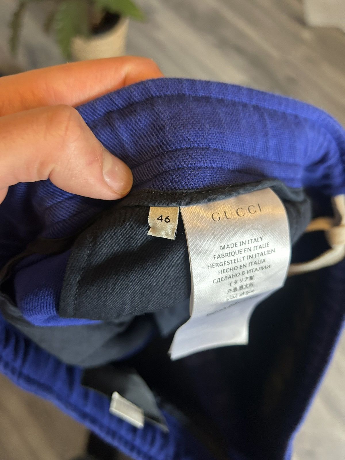 Gucci Blue Jersey Track Pants with Logo Stripes Size US 32 / EU 48 - 10 Thumbnail