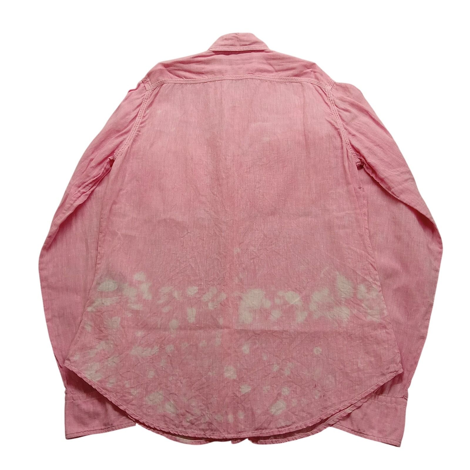 Ralph Lauren Ralph Lauren Top 8 Women's Distressed Button Up Pink Linen Size M / US 6-8 / IT 42-44 - 3 Thumbnail