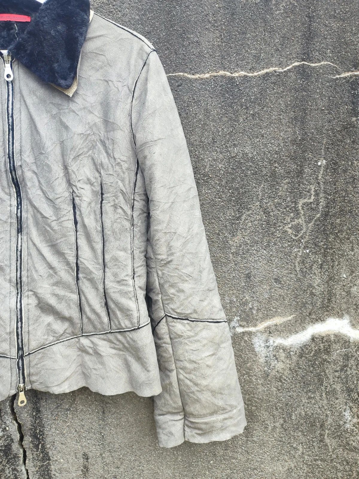 Vintage Vintage Compagnia Italiana Faux Shearling Jacket Size S / US 4 / IT 40 - 4 Thumbnail