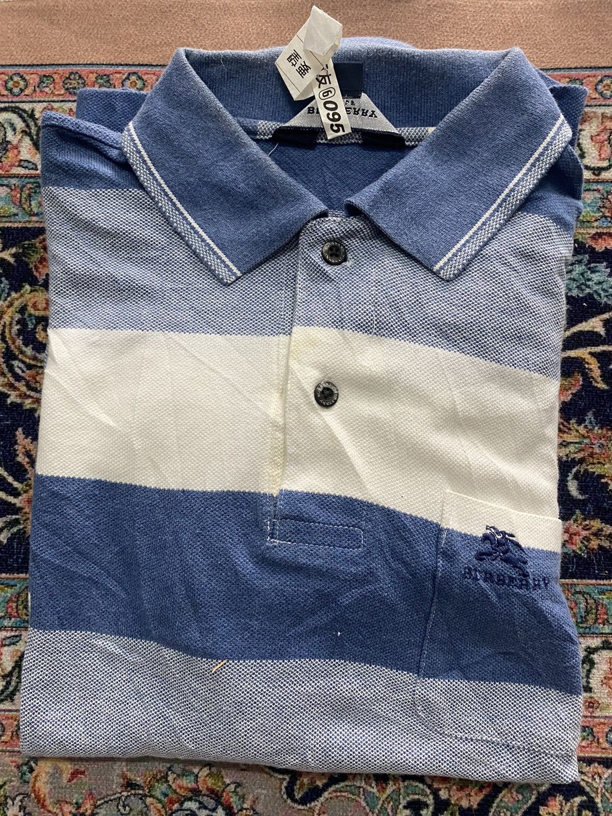 Burberry × Japanese Brand Burberry Golf Deadstock Colar tee🚄 Size US M / EU 48-50 / 2 - 1 Thumbnail
