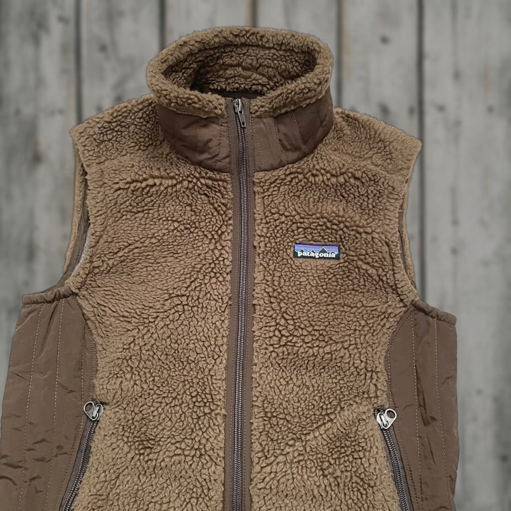 Patagonia Patagonia Vest Womens Retro-X Fleece Mid-Length Zip Pockets Brown Small, 23080, Regular Fit, Fall Winter Spring, Mexico, Vintage No Size S / US 4 / IT 40 - 1 Thumbnail
