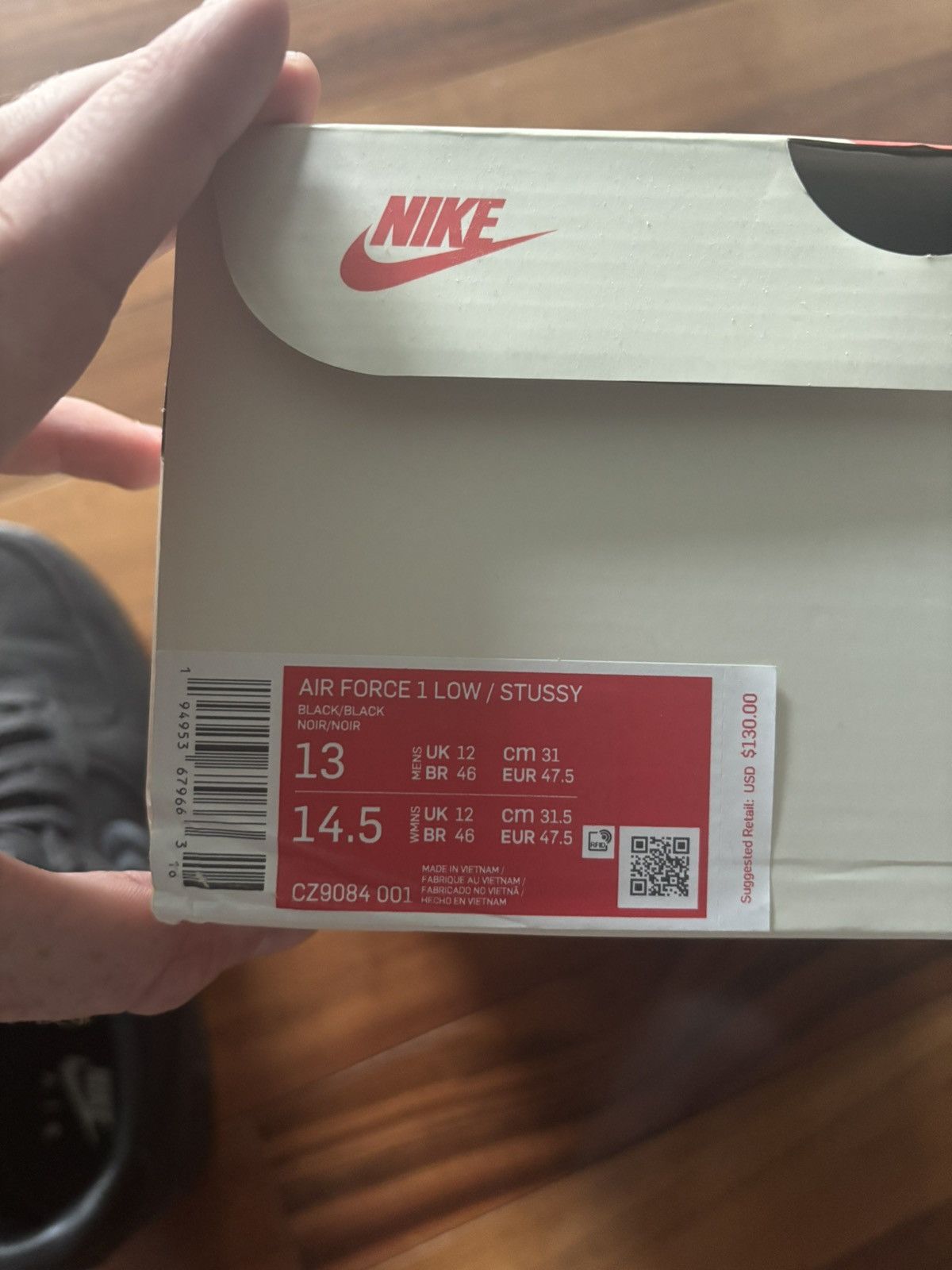 Nike × Stussy Stussy Nike AF1 Triple Black Size US 13 / EU 46 - 9 Thumbnail