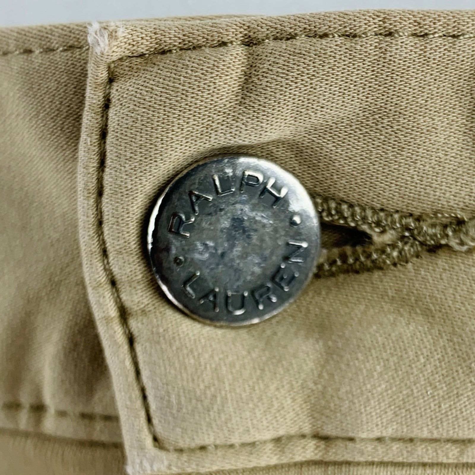 Polo Ralph Lauren Size 38 Beige Cotton Blend 5 Pockets Casual Pants Size US 38 / EU 54 - 2 Thumbnail