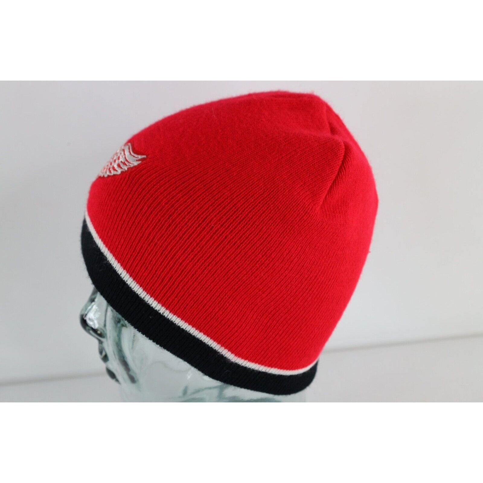 Vintage Vintage 90s Detroit Red Wings Hockey Knit Winter Beanie Hat Size ONE SIZE - 4 Thumbnail