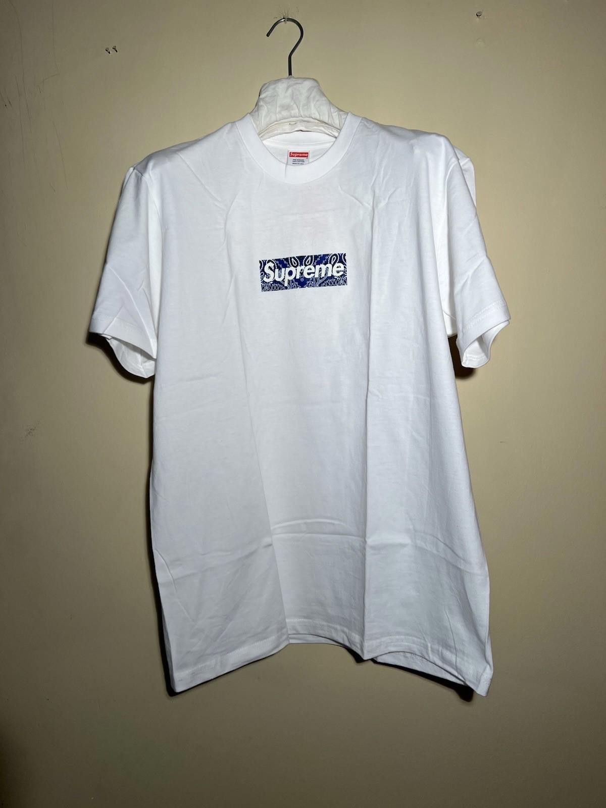 Supreme FW19 Supreme Bandana Box Logo Tee White L 2019 Size US L / EU 52-54 / 3 - 2 Thumbnail