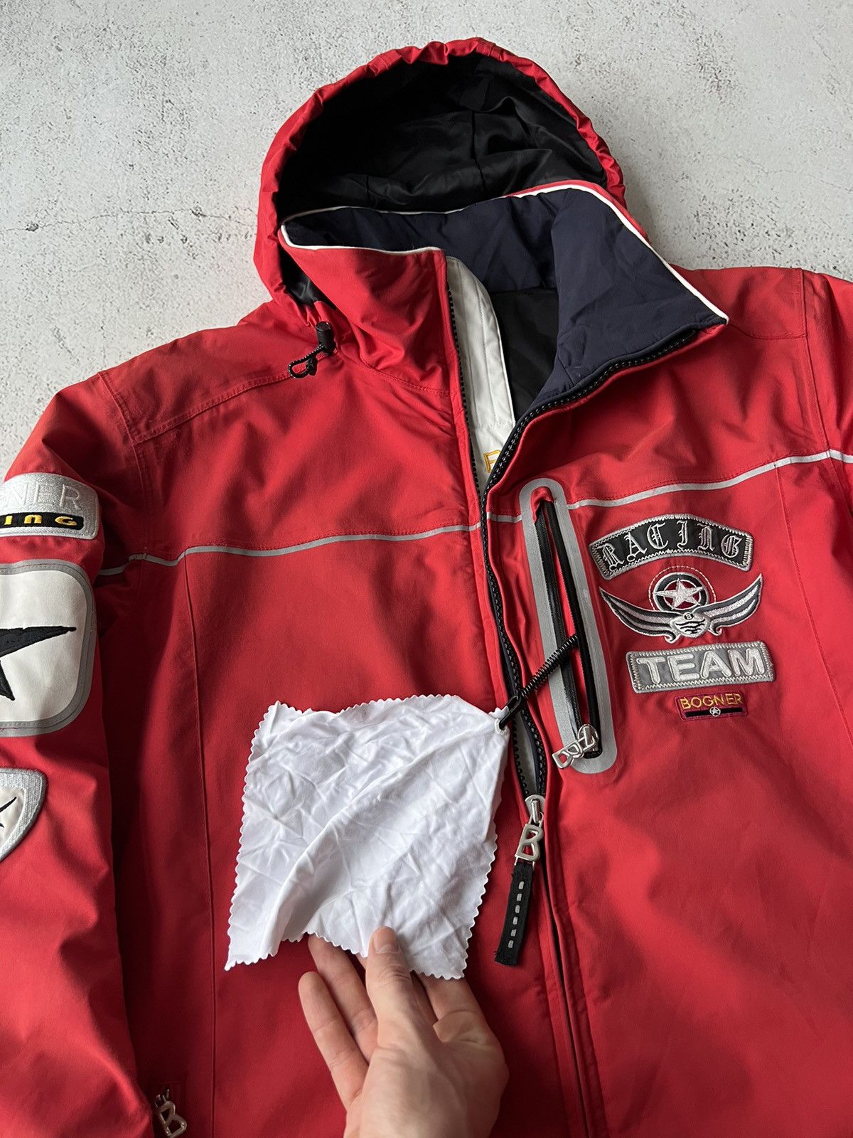 Bogner × Designer Bogner Team Racing Red Insulated Ski Jacket Size US L / EU 52-54 / 3 - 10 Thumbnail