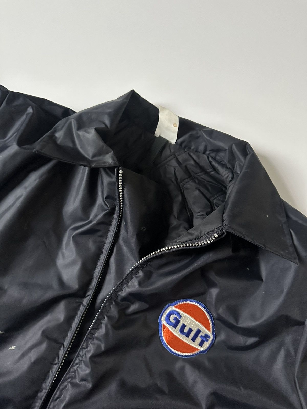 Vintage Gulf Motor Oil Windbreaker Jacket Large Talon Logo Zip up Size US L / EU 52-54 / 3 - 8 Thumbnail