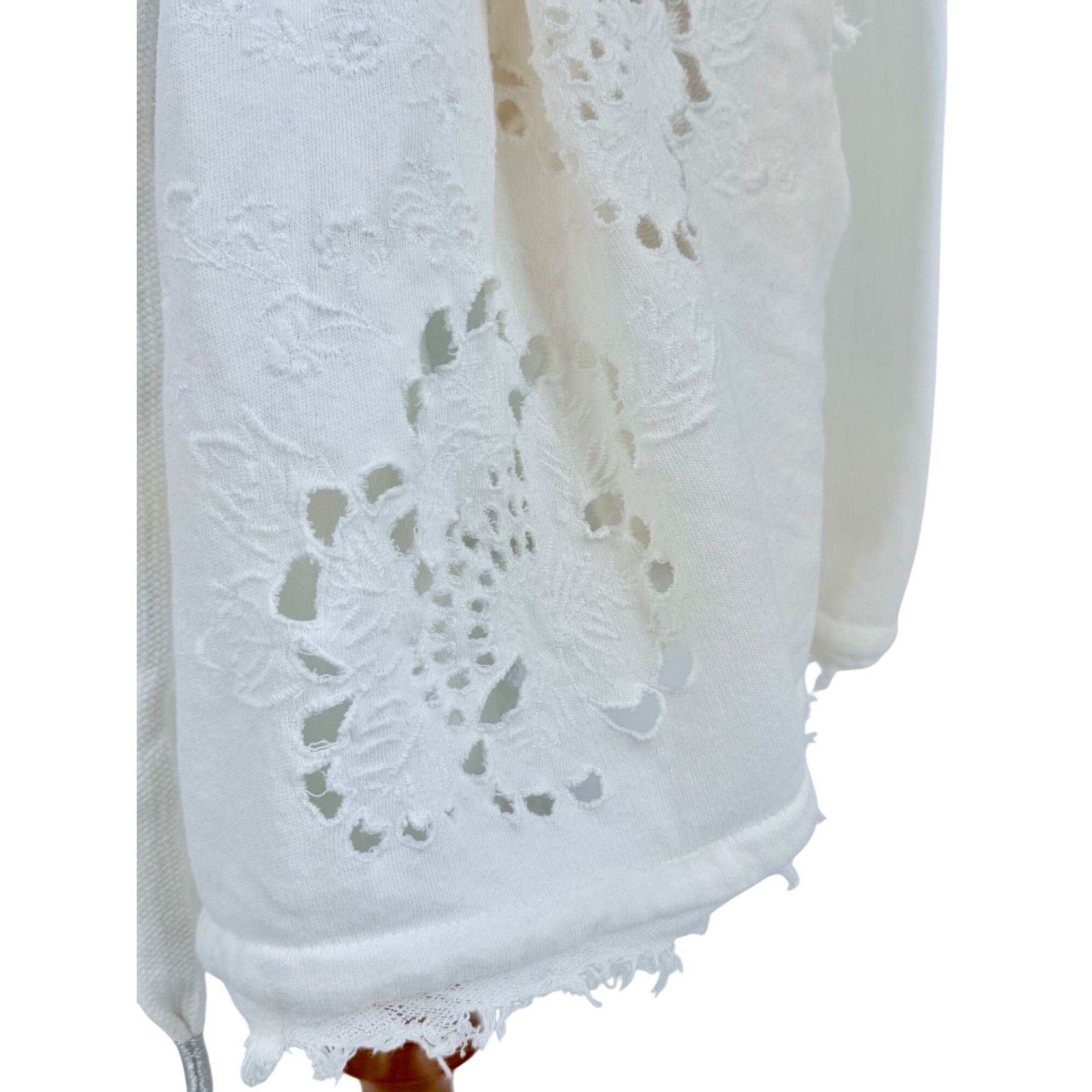 Free People Free People Ivory French Terry Relaxed Hooded Wrap Cardigan Size XS / US 0-2 / IT 36-38 - 13 Thumbnail