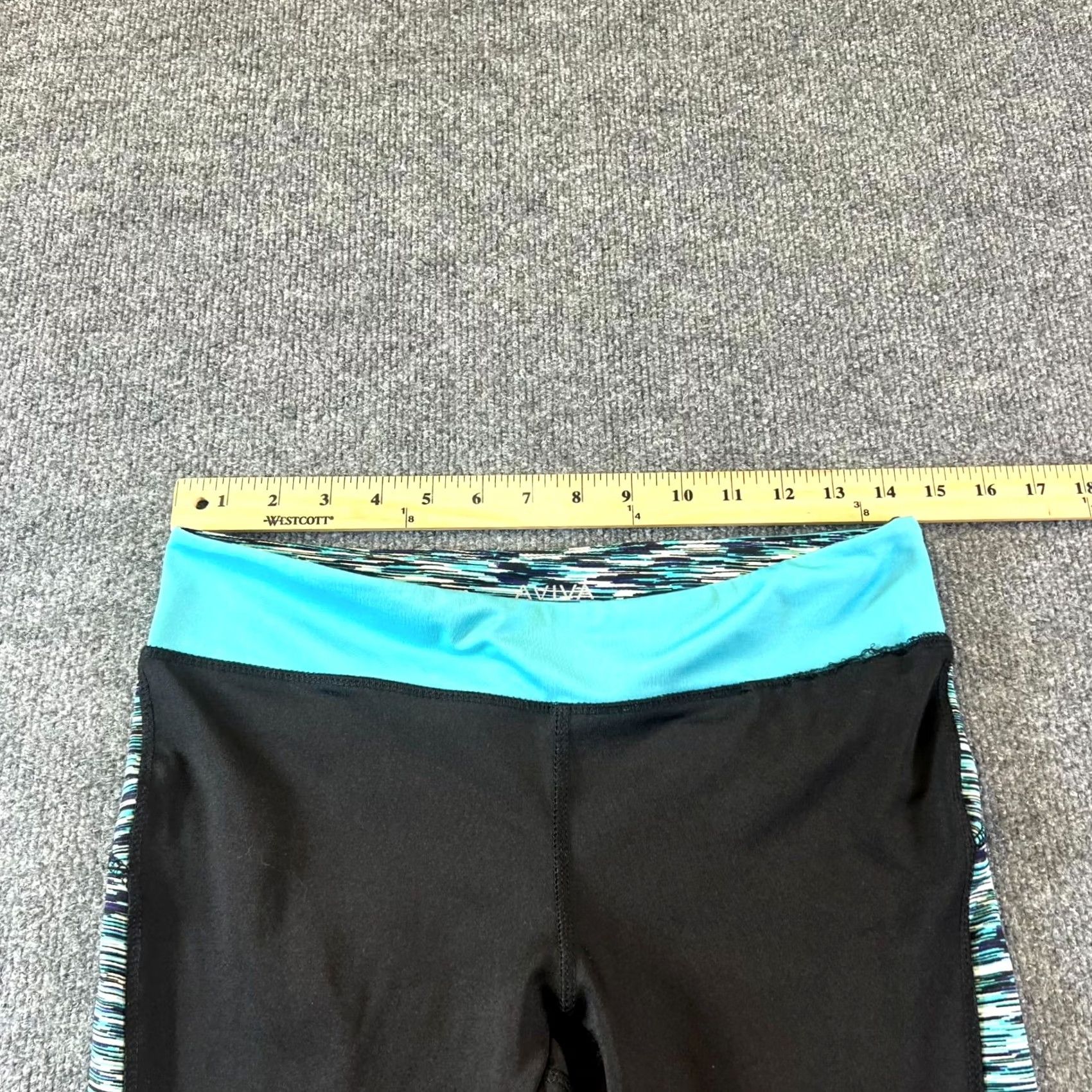 Vintage Aviva Ankle Womens L Black Legging Women Polyester Sports Gym Yoga Workout Stretch Size 36" / US 14 / IT 50 - 2 Thumbnail