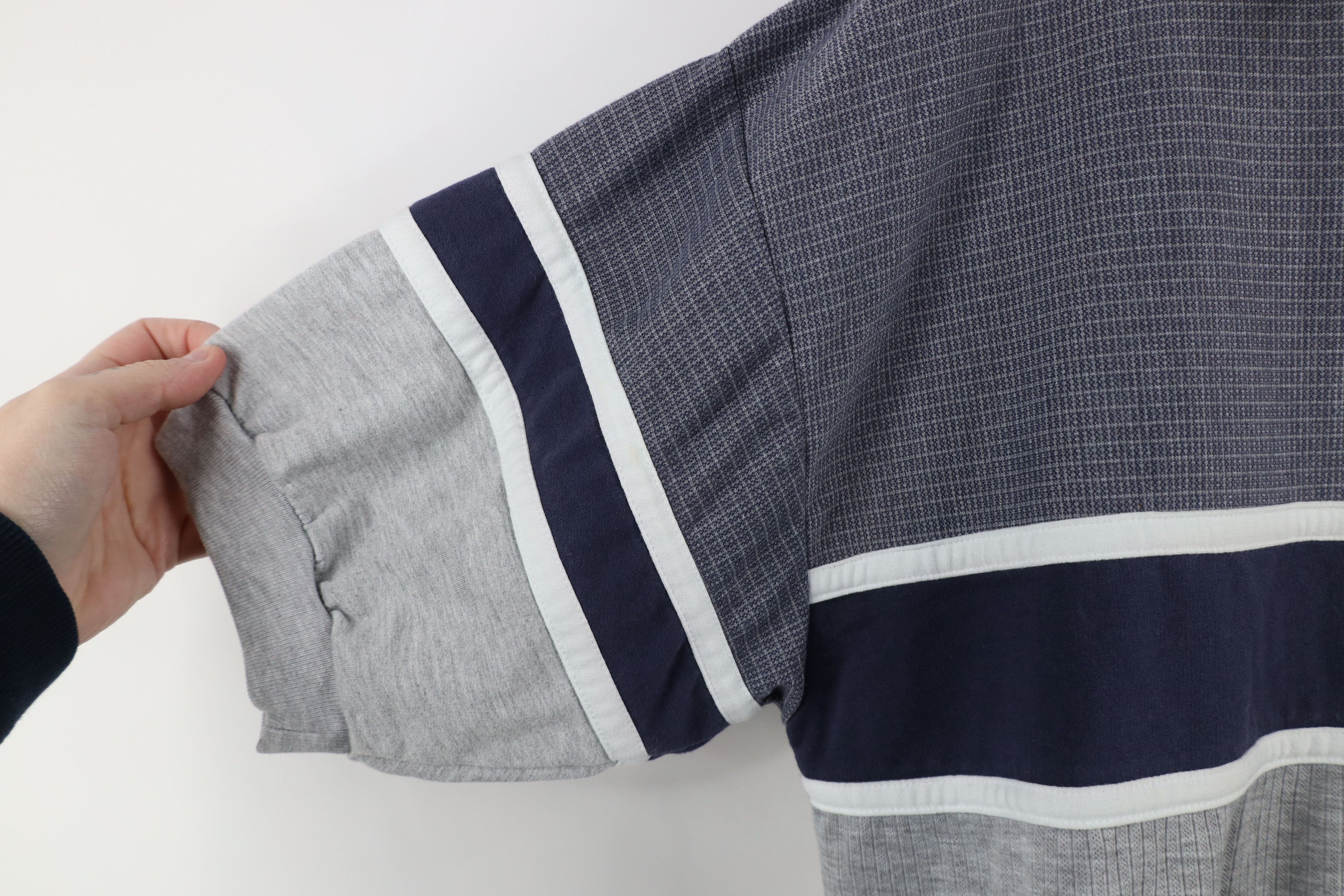 Vintage Vintage 90s Streetwear Striped Pullover Polo Shirt Mafia Size US L / EU 52-54 / 3 - 6 Thumbnail