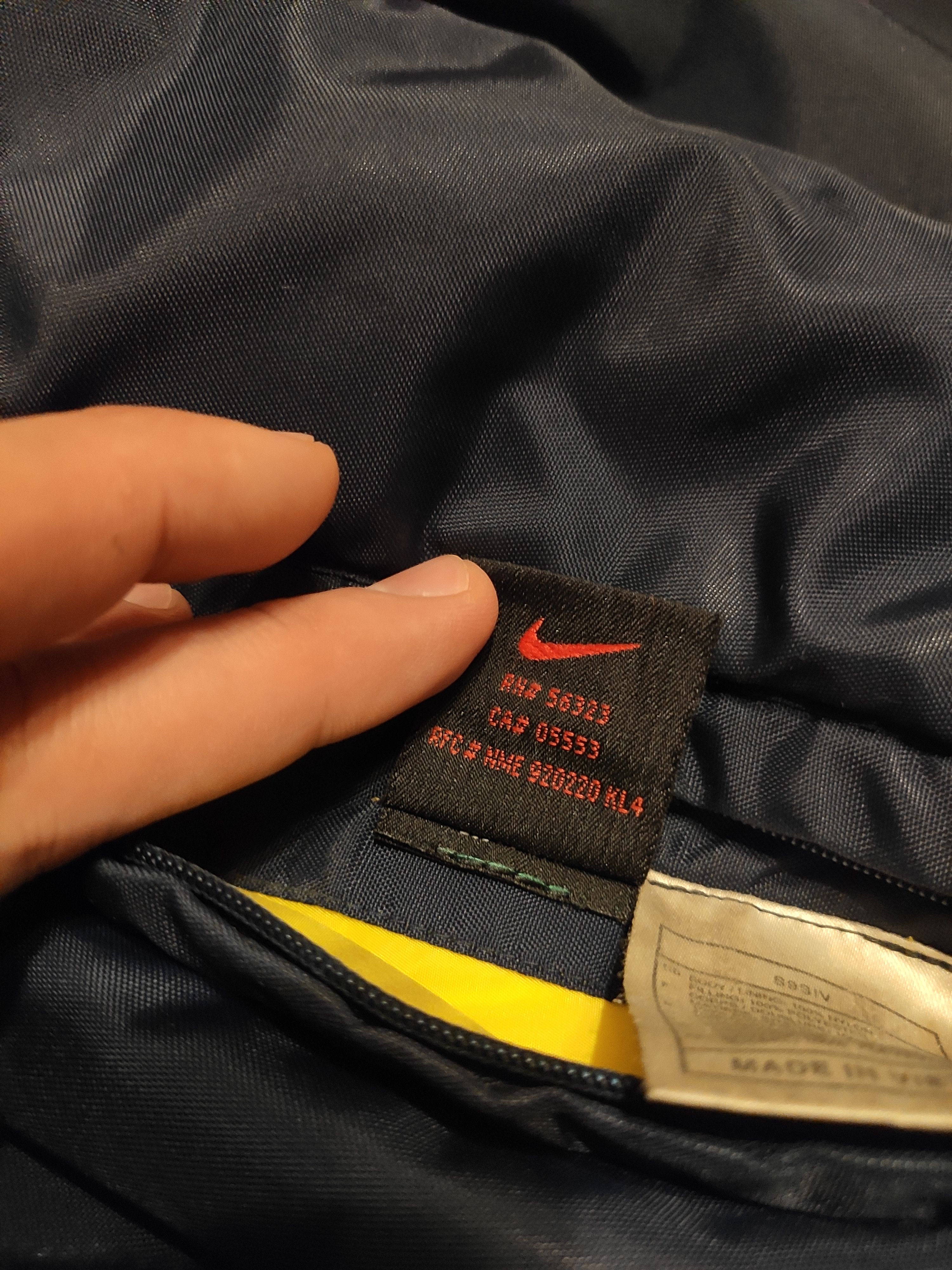 Nike × Vintage Nike reversible navy yellow jacket M swoosh bomber Size US M / EU 48-50 / 2 - 5 Thumbnail