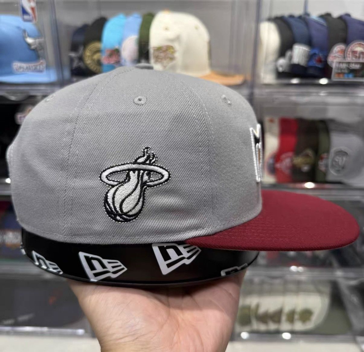 New Era New Era NBA Miami Heat Flat Brim Baseball Cap J32 Size ONE SIZE - 3 Thumbnail
