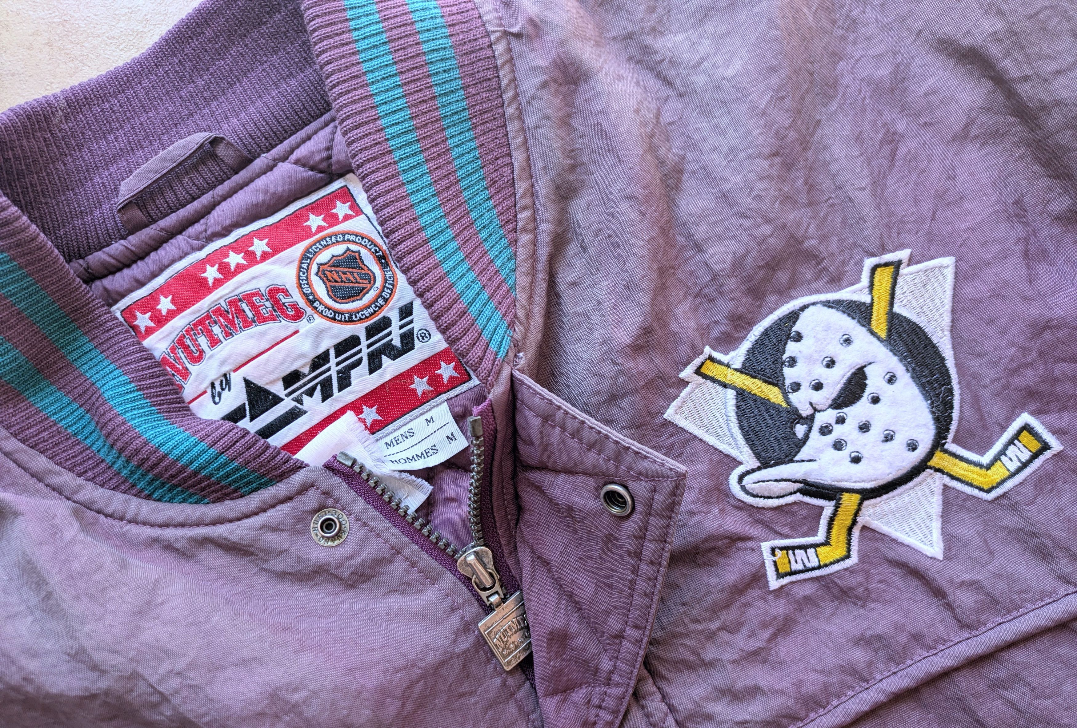Starter Anaheim Mighty Ducks 90s NUTMEG bomber M NHL vintage Size US M / EU 48-50 / 2 - 4 Thumbnail