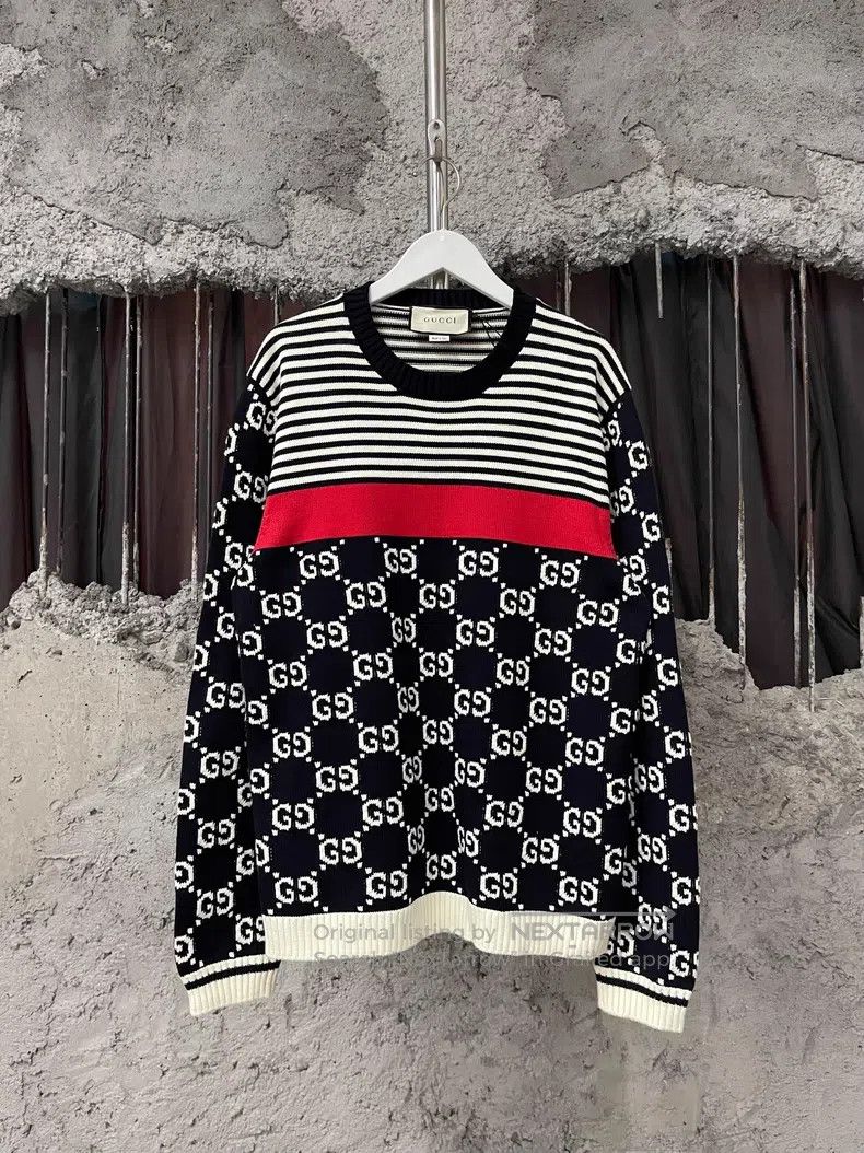 Gucci Gucci Full logo sweater Size US L / EU 52-54 / 3 - 1 Thumbnail