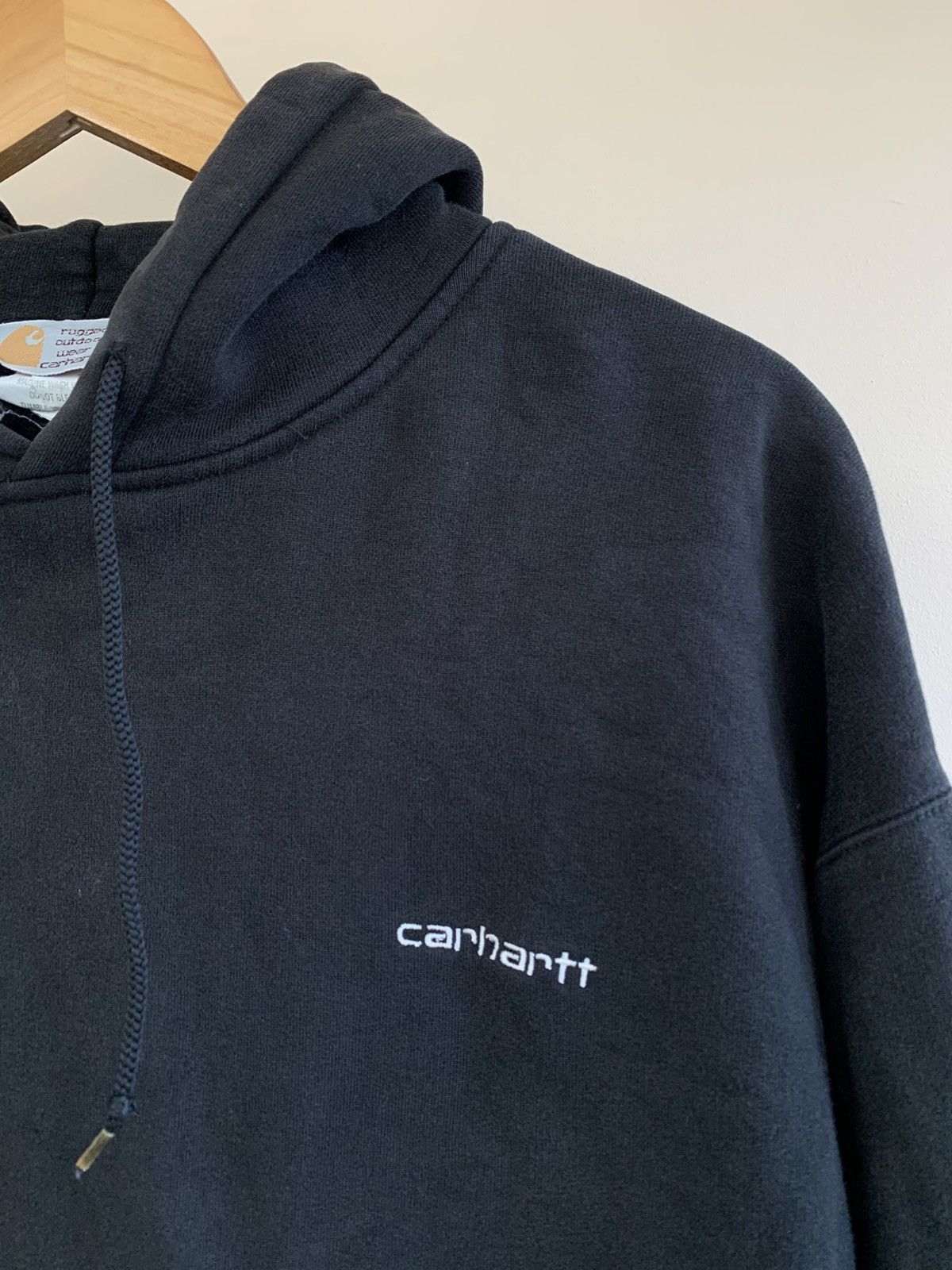 Carhartt Vintage 90s Carhartt Star Tag Black Hoodie Faded Men’s Size US L / EU 52-54 / 3 - 4 Thumbnail