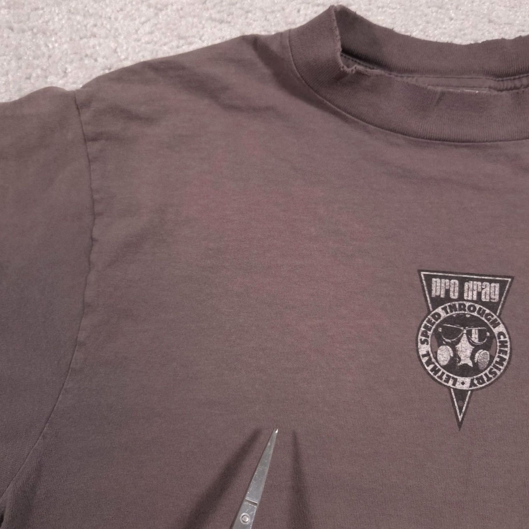Tultex Tultex Shirt Mens Large Brown Pro Drag Speed Through Chemistry Skull Graphic Tee Size US L / EU 52-54 / 3 - 5 Thumbnail