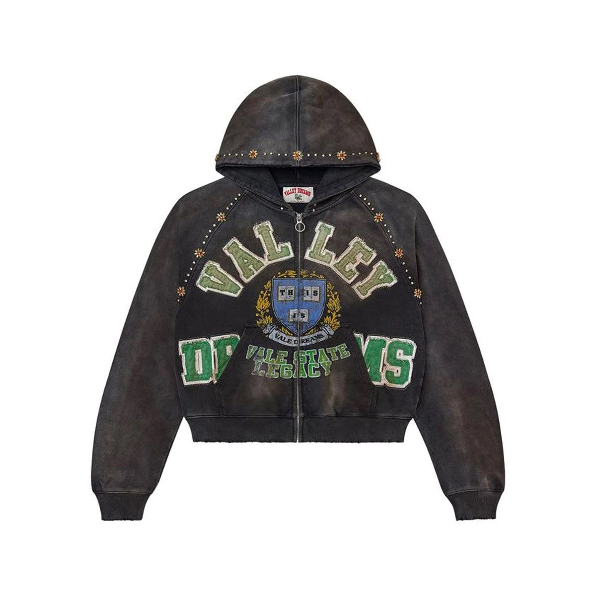 Vale Vale Forever Black Gem Zip Up Hoodie Size US S / EU 44-46 / 1 - 1 Thumbnail