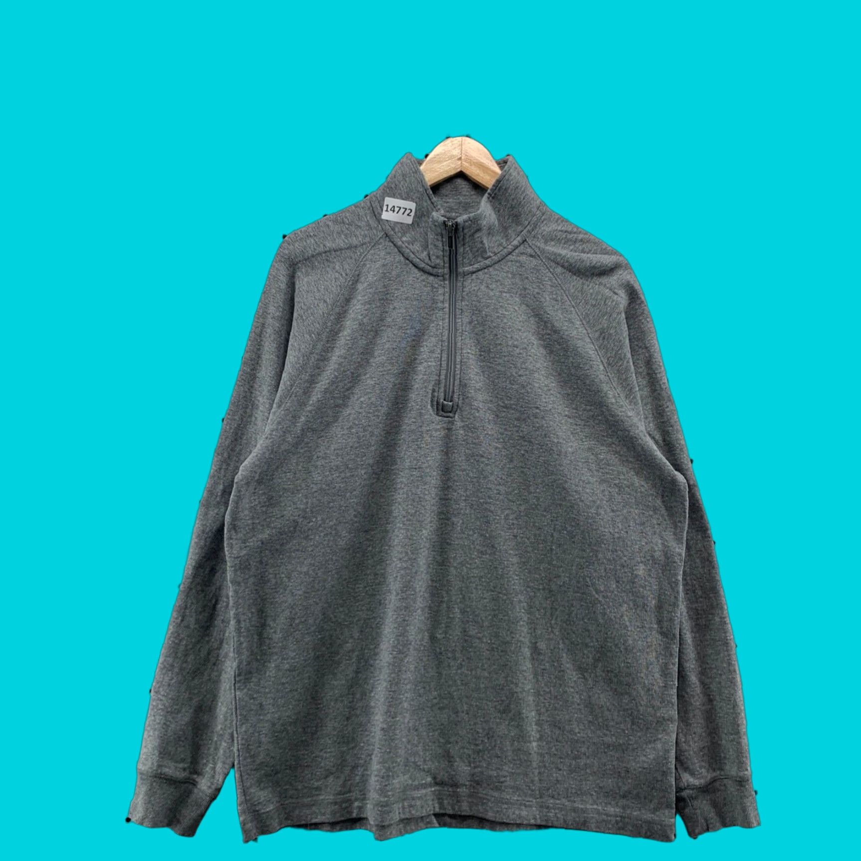 Vintage LL Bean 1/4 Zip Sweater Pullover Mens Size L Gray Tall Size US XL / EU 56 / 4 - 1 Thumbnail