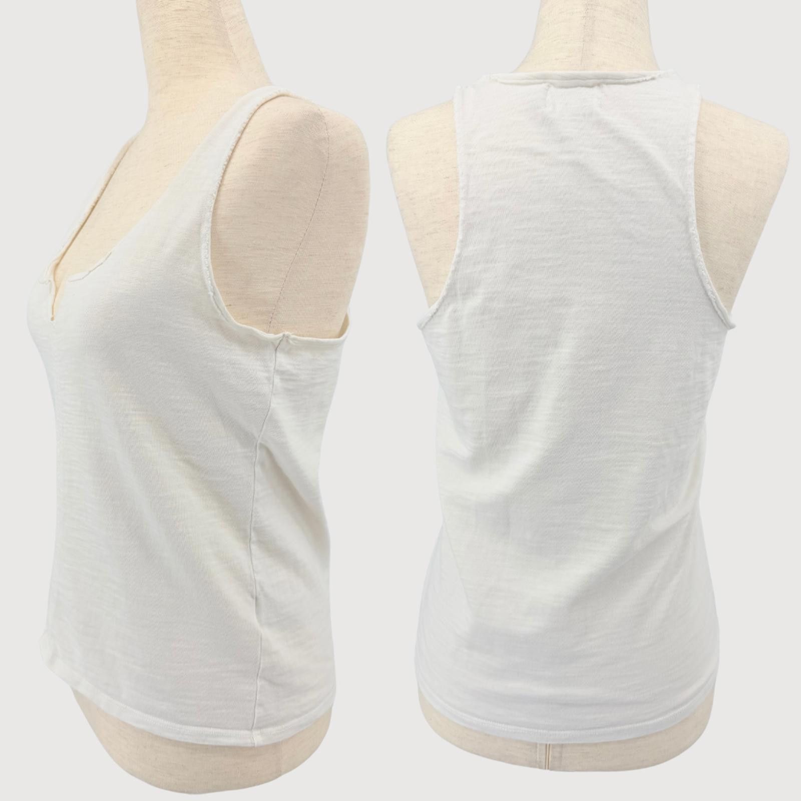 Other Nation LTD Saffi Tank Raw Edge Cotton Ivory S Size S / US 4 / IT 40 - 3 Thumbnail