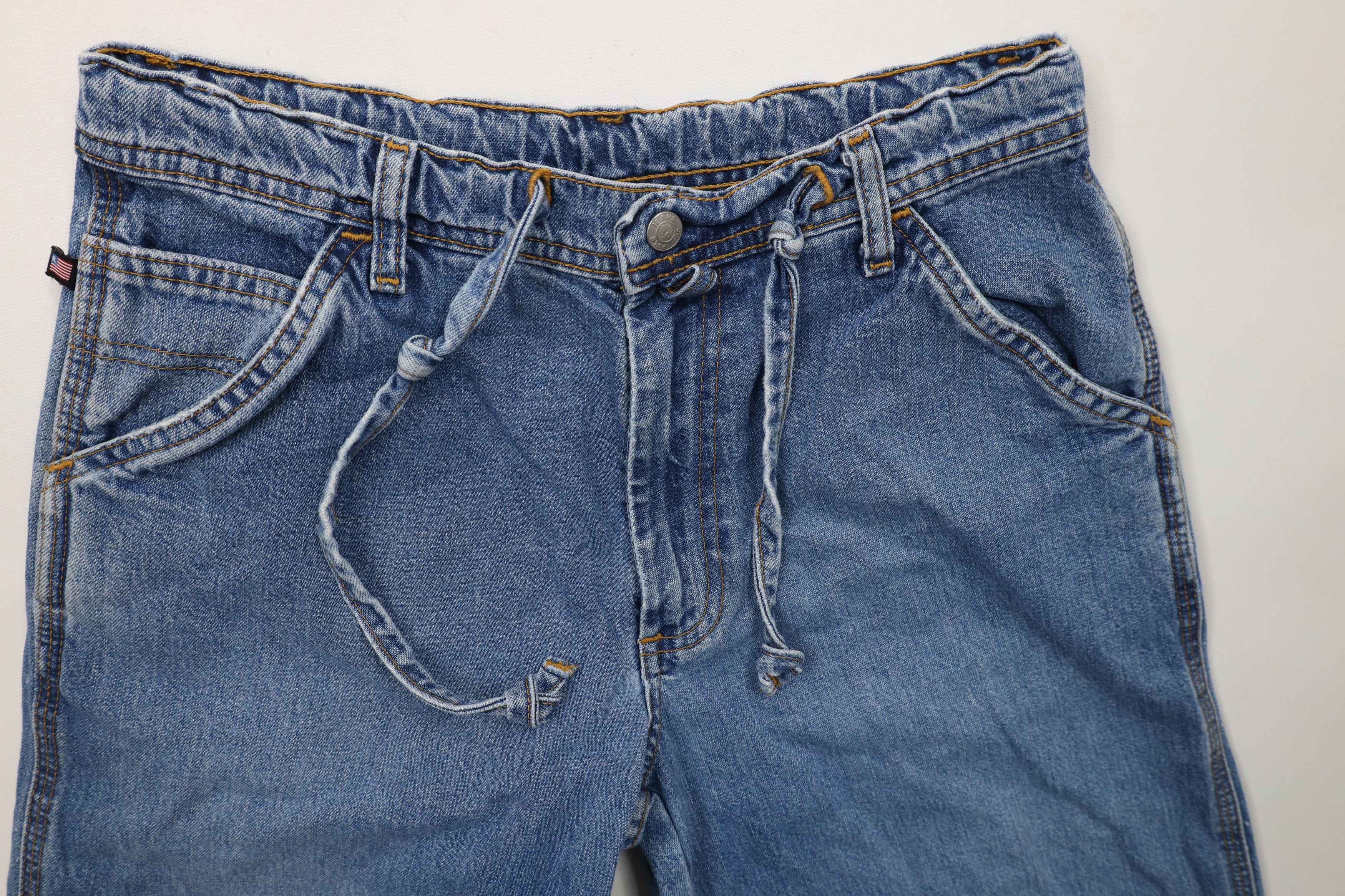 Ralph Lauren × Vintage Vintage 90s Ralph Lauren Spell Out Wide Leg Drawstring Jeans Size US 32 / EU 48 - 7 Thumbnail