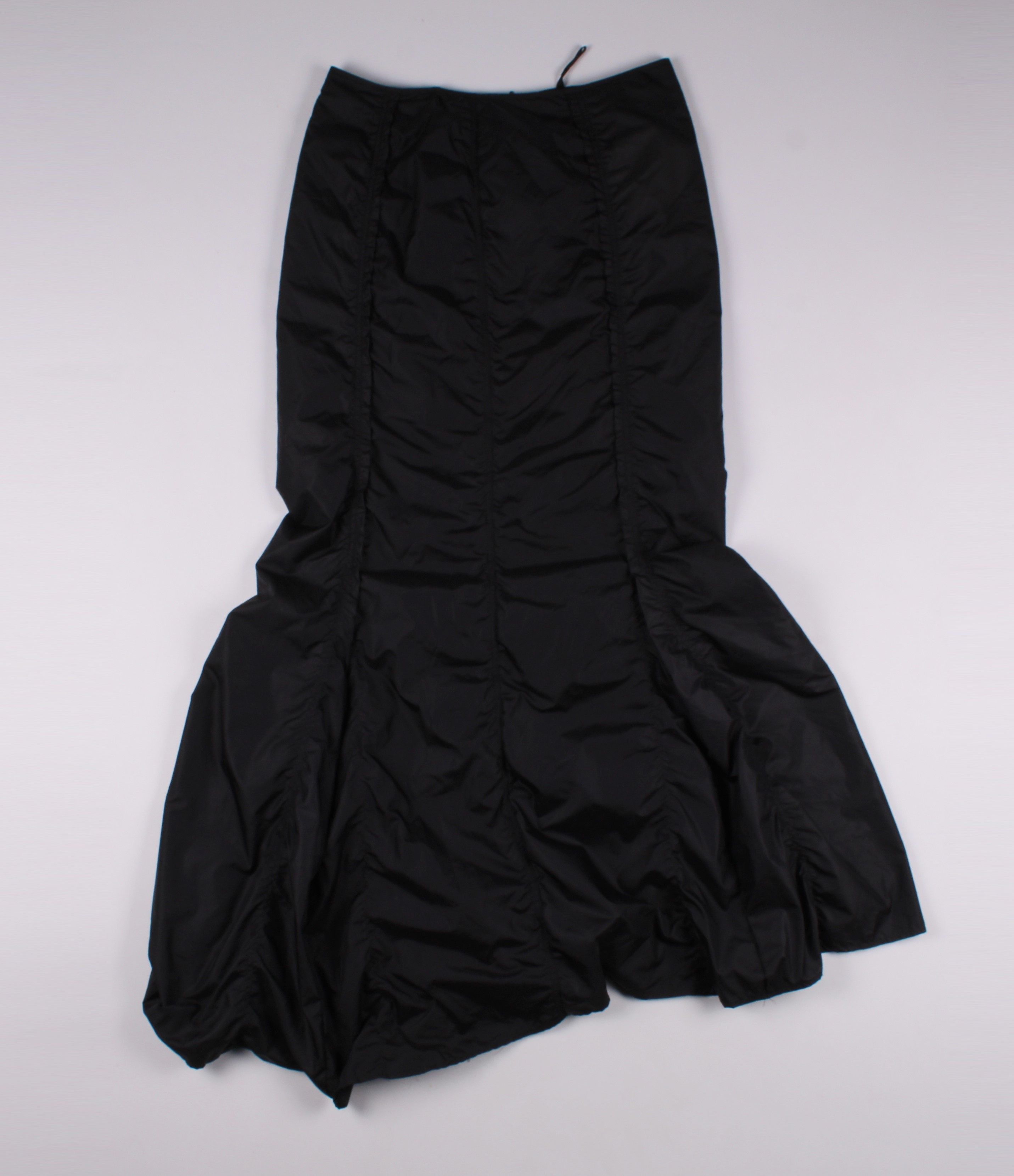 image of Avant Garde x Vintage Y2K Nylon Maxi Grunge Skirt in Black, Women's (Size 32)