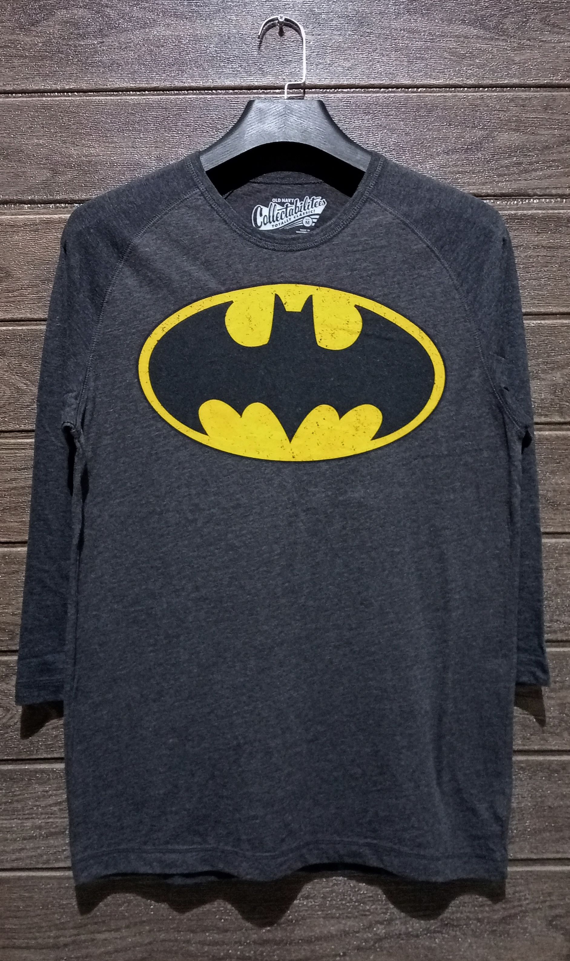 DC Comics Old Navy X Batman Big Logo Raglan 3Q Sleeve Tee Very Rare Size US M / EU 48-50 / 2 - 1 Thumbnail