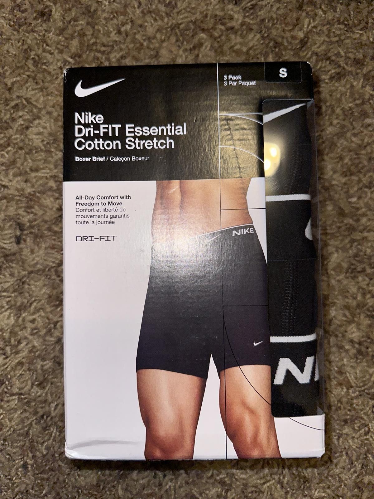 Nike Nike Dri-FIT Essential Cotton Stretch Men's Boxer Briefs (3-Pack) Black Size ONE SIZE - 1 Thumbnail