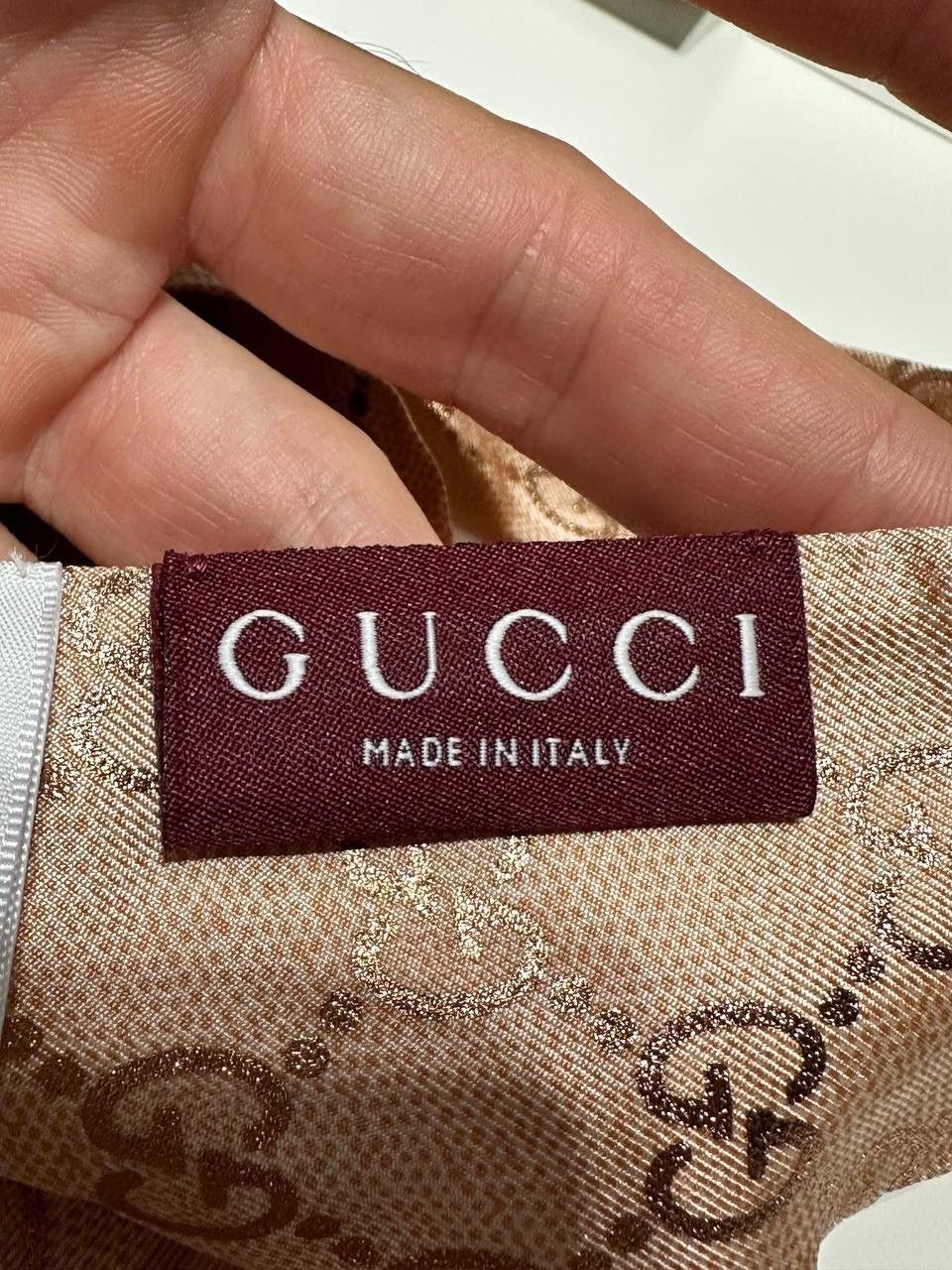 Gucci Gucci Silk Scarf Bandeau Monogram GG Pink New 100% Auth Size ONE SIZE - 9 Thumbnail
